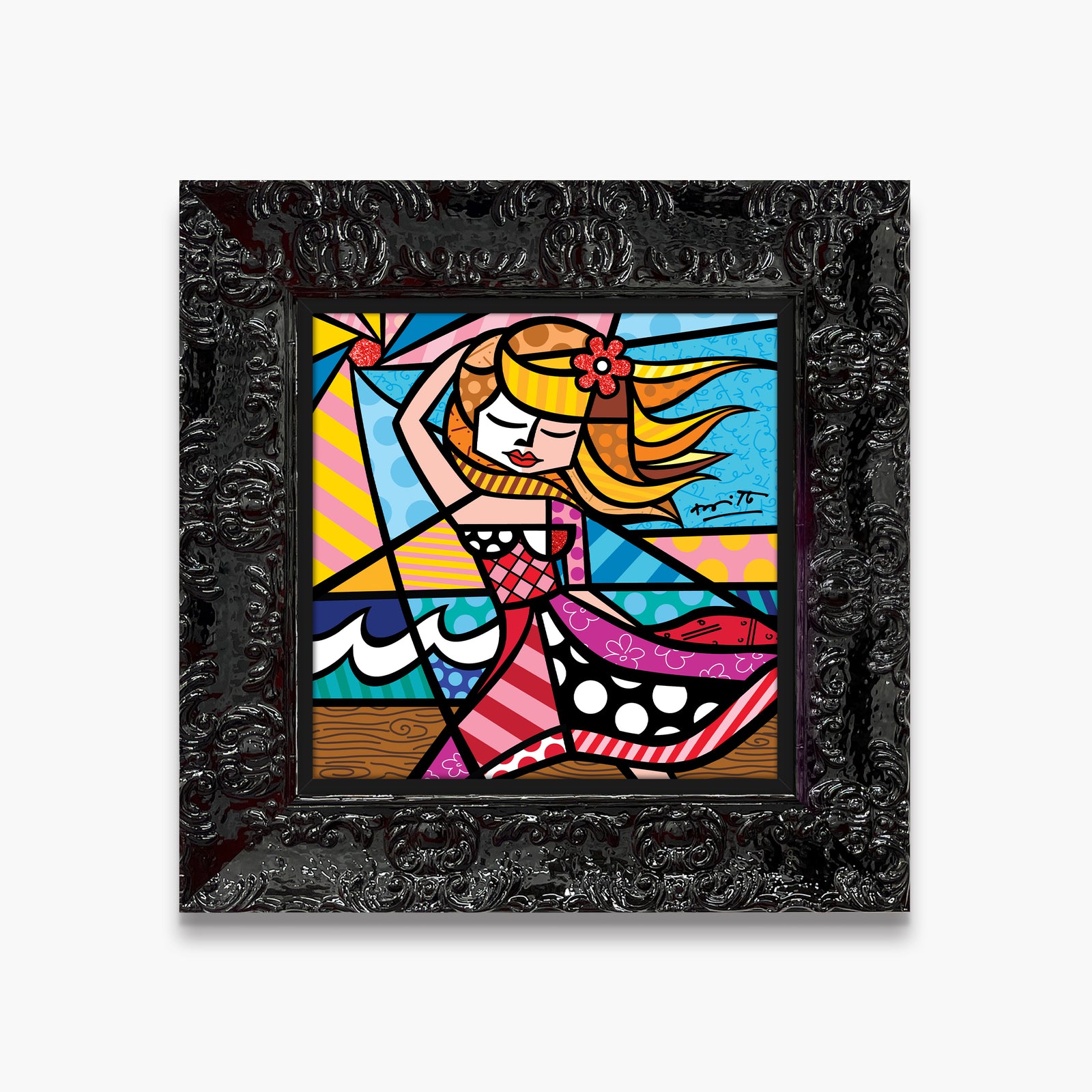 Romero Britto summer 22 limited edition print contemporary pop art piece