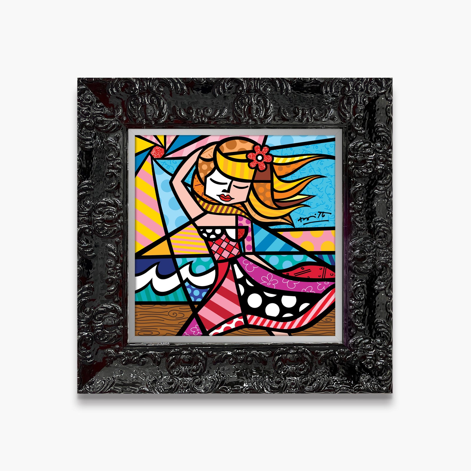 Romero Britto summer 22 limited edition print contemporary pop art piece