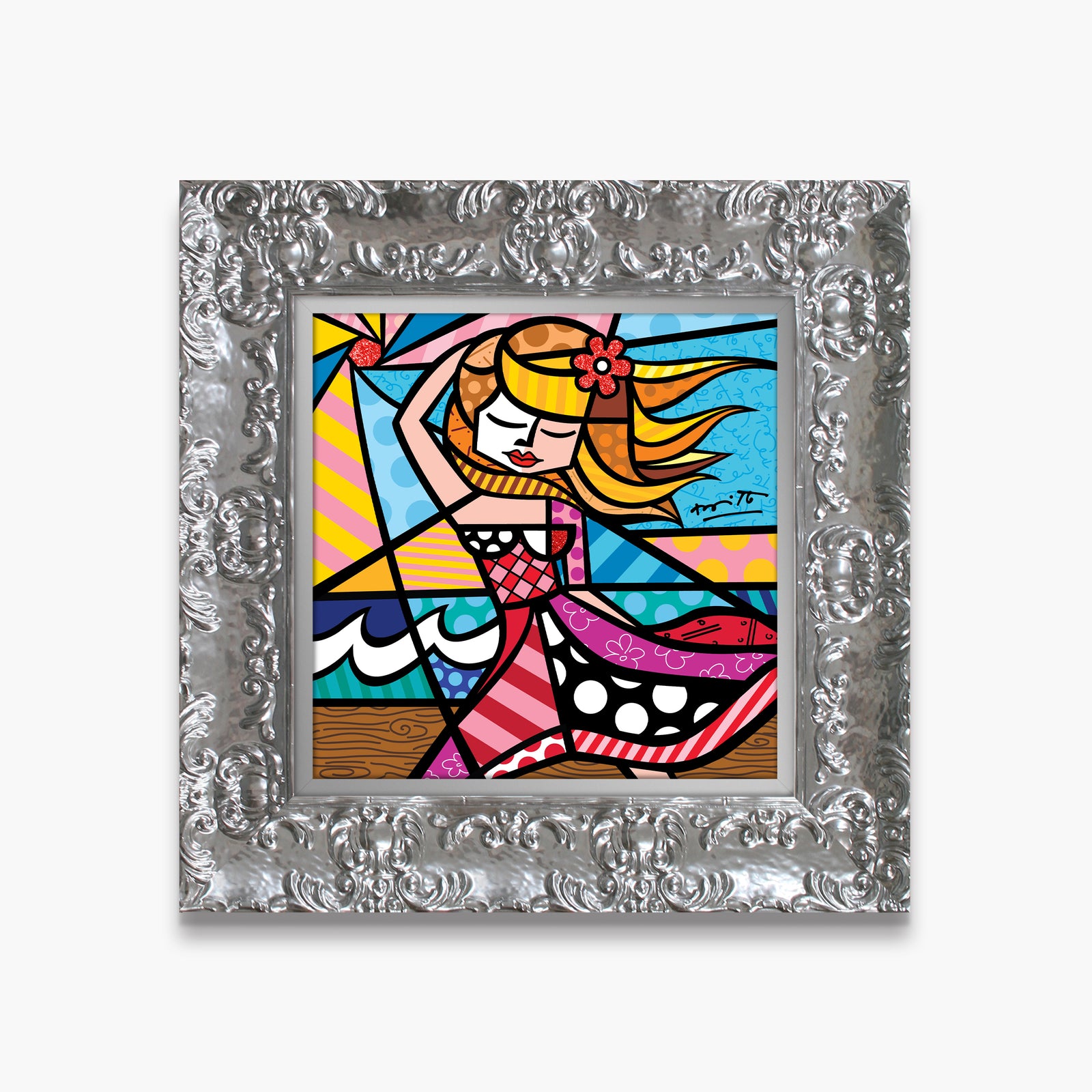 Romero Britto summer 22 limited edition print colorful pop art design