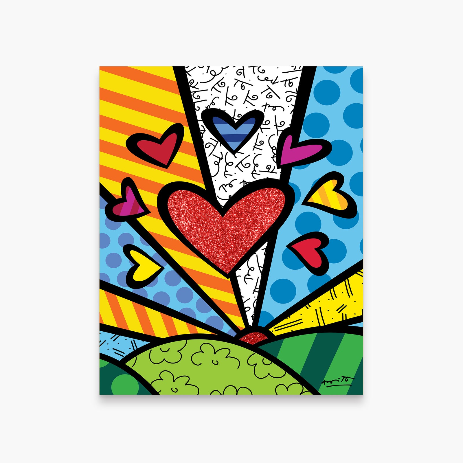 Romero Britto its a beautiful day new colorful pop art design