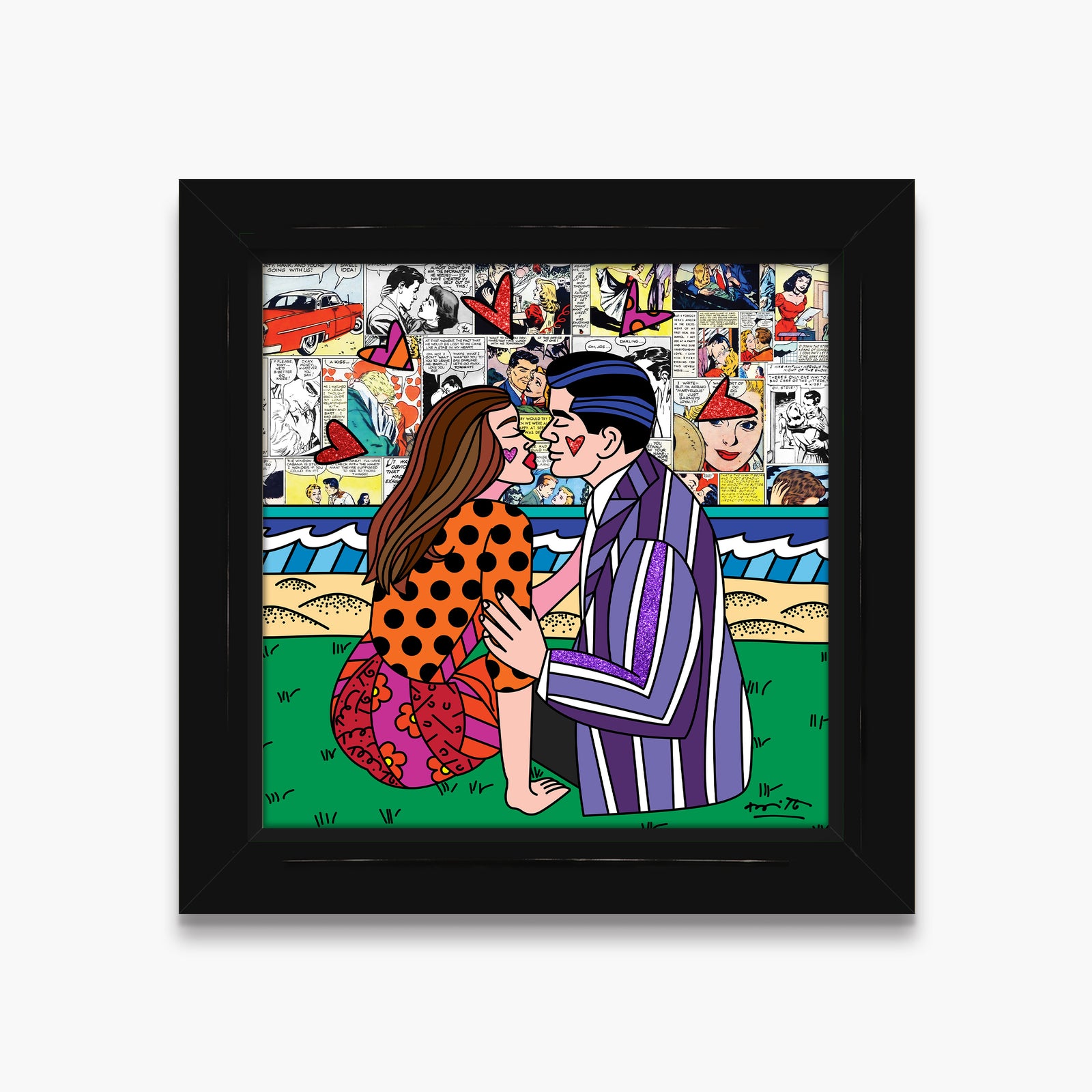 Romero Britto forte dei marmi limited edition colorful pop art design