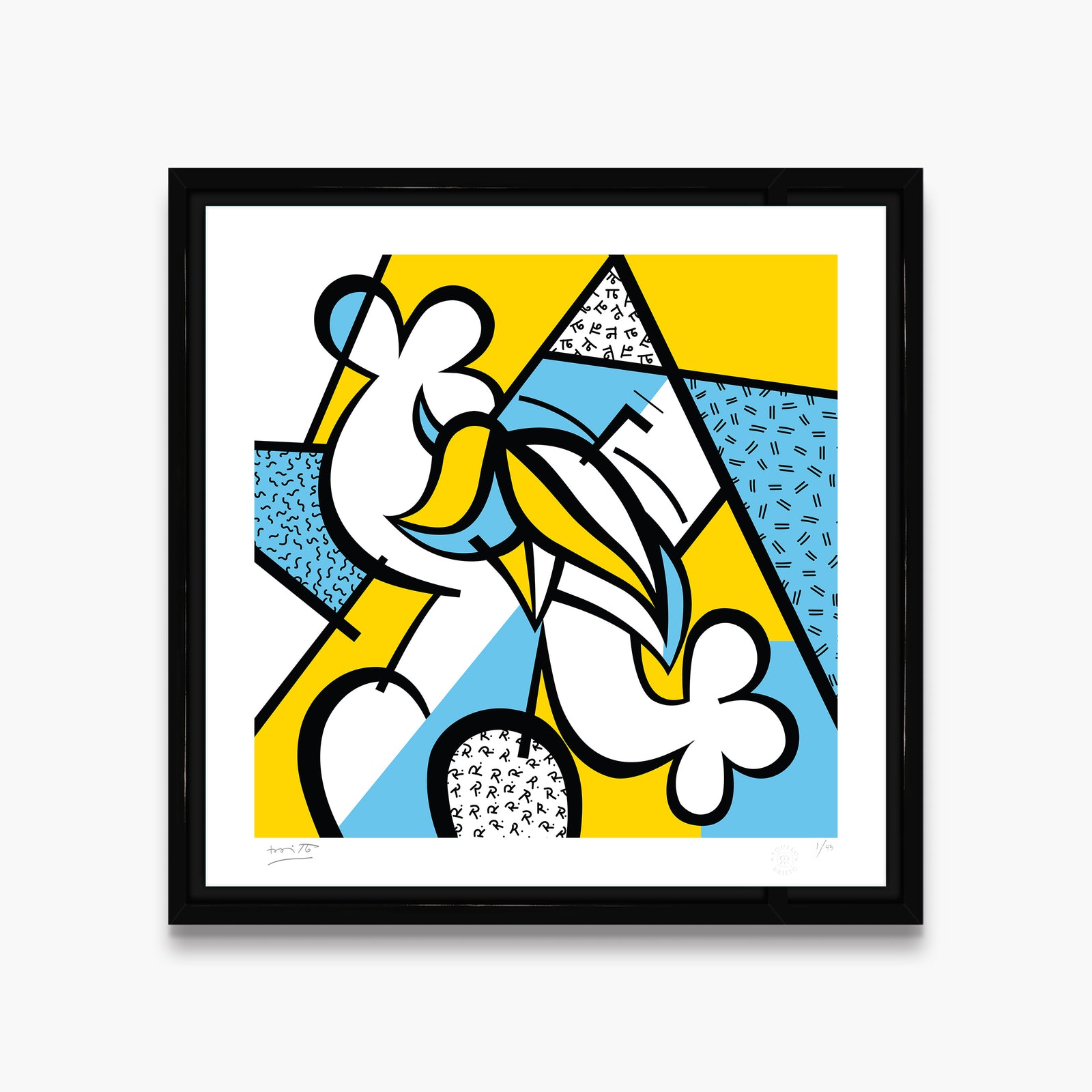 Romero Britto alpha limited edition print contemporary pop art piece