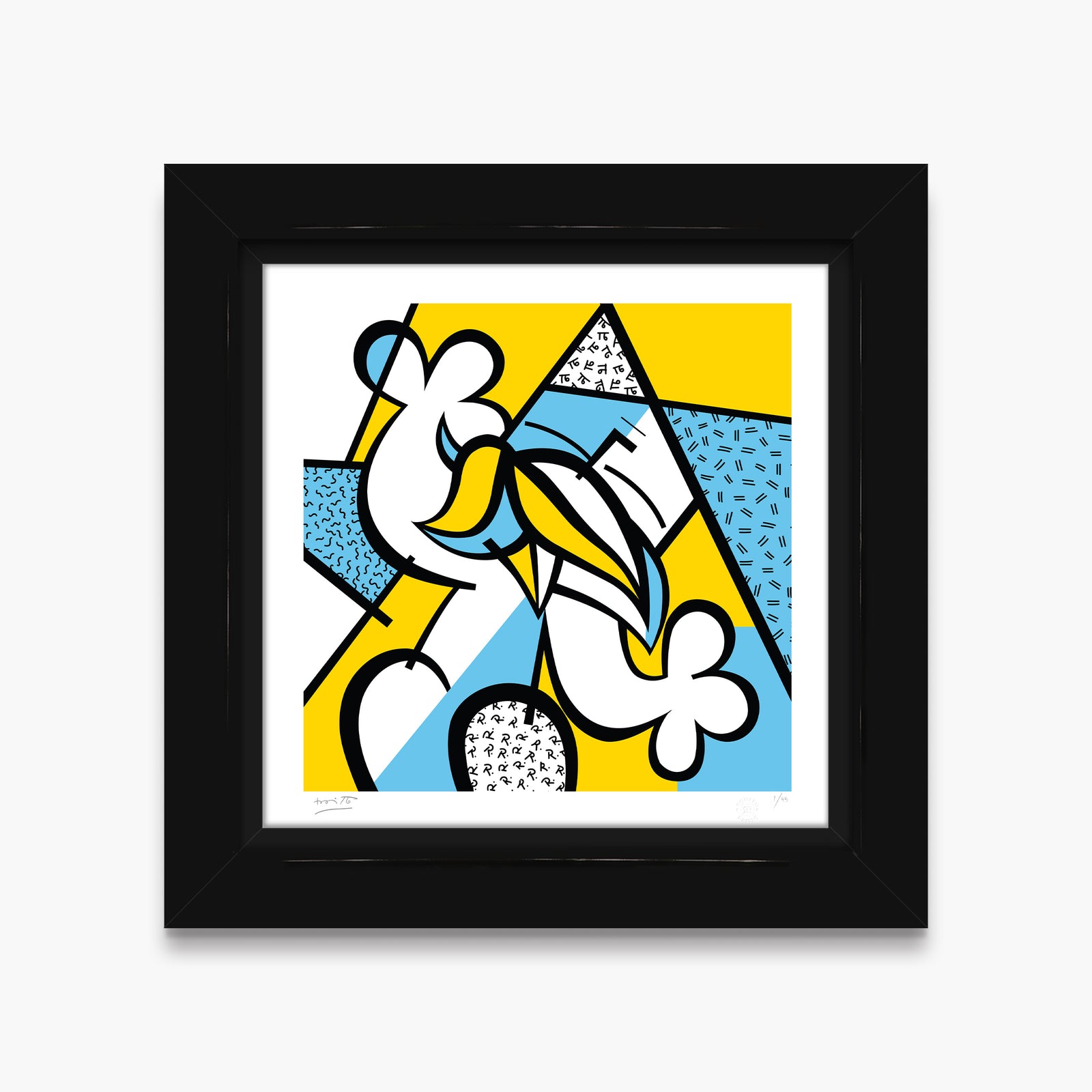Romero Britto alpha limited edition print colorful pop art design