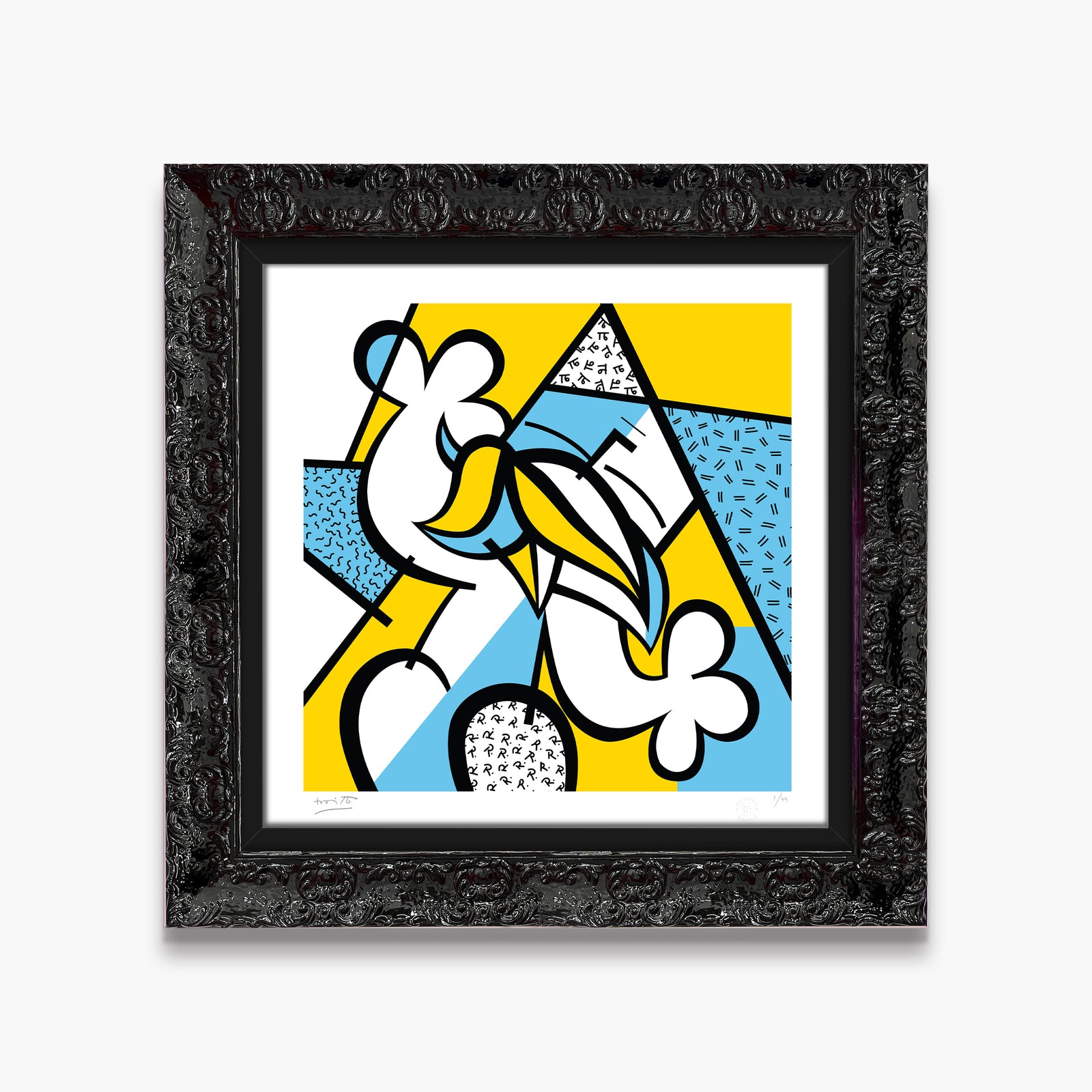 Romero Britto alpha limited edition print contemporary pop art piece