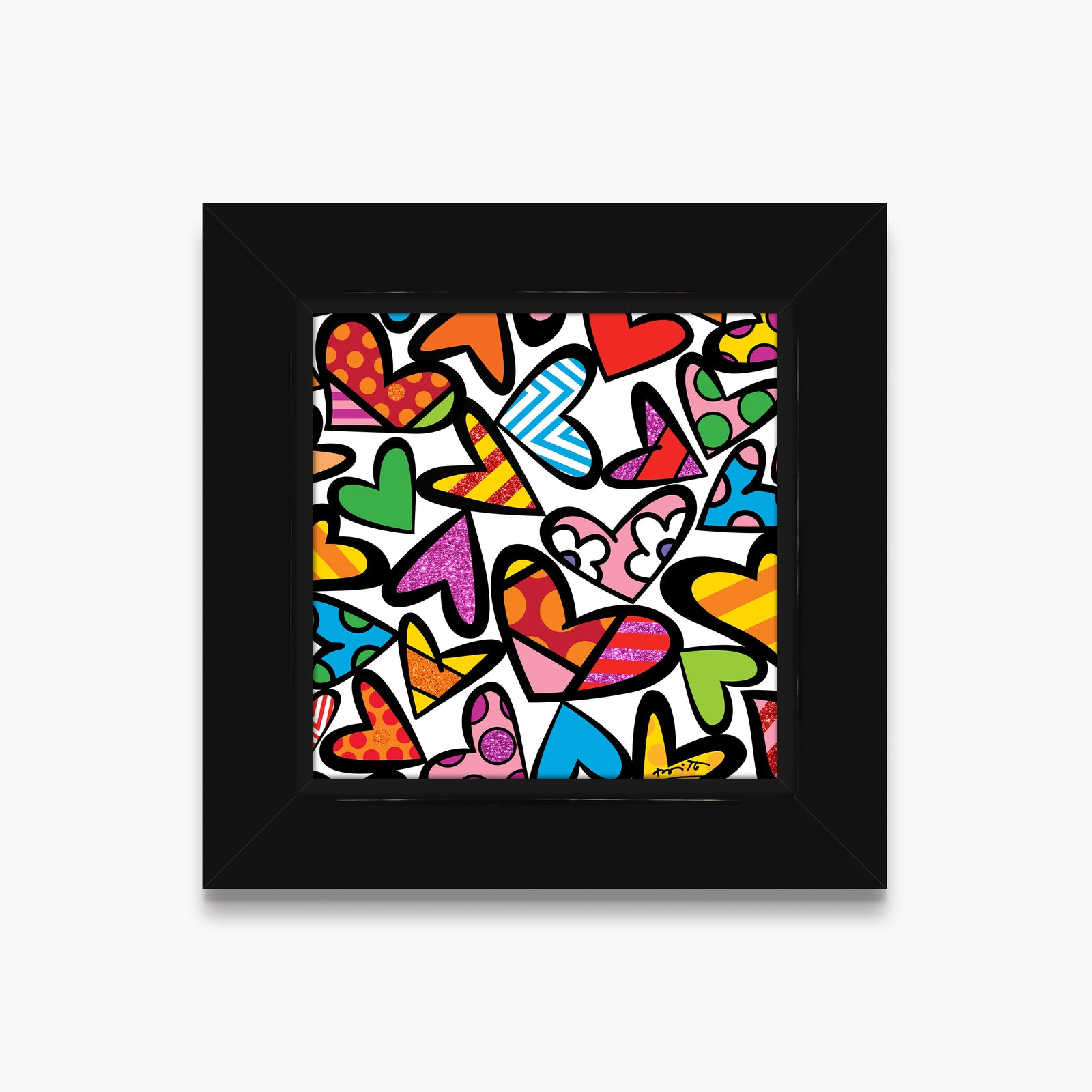 Romero Britto full of love limited edition colorful pop art design