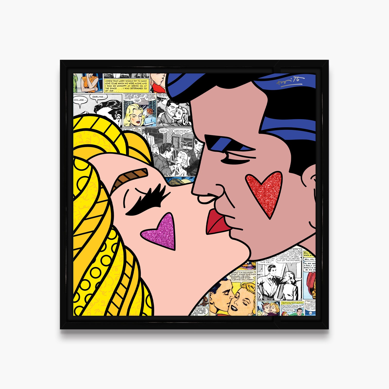 beijos limited edition print artistic colorful design collectible