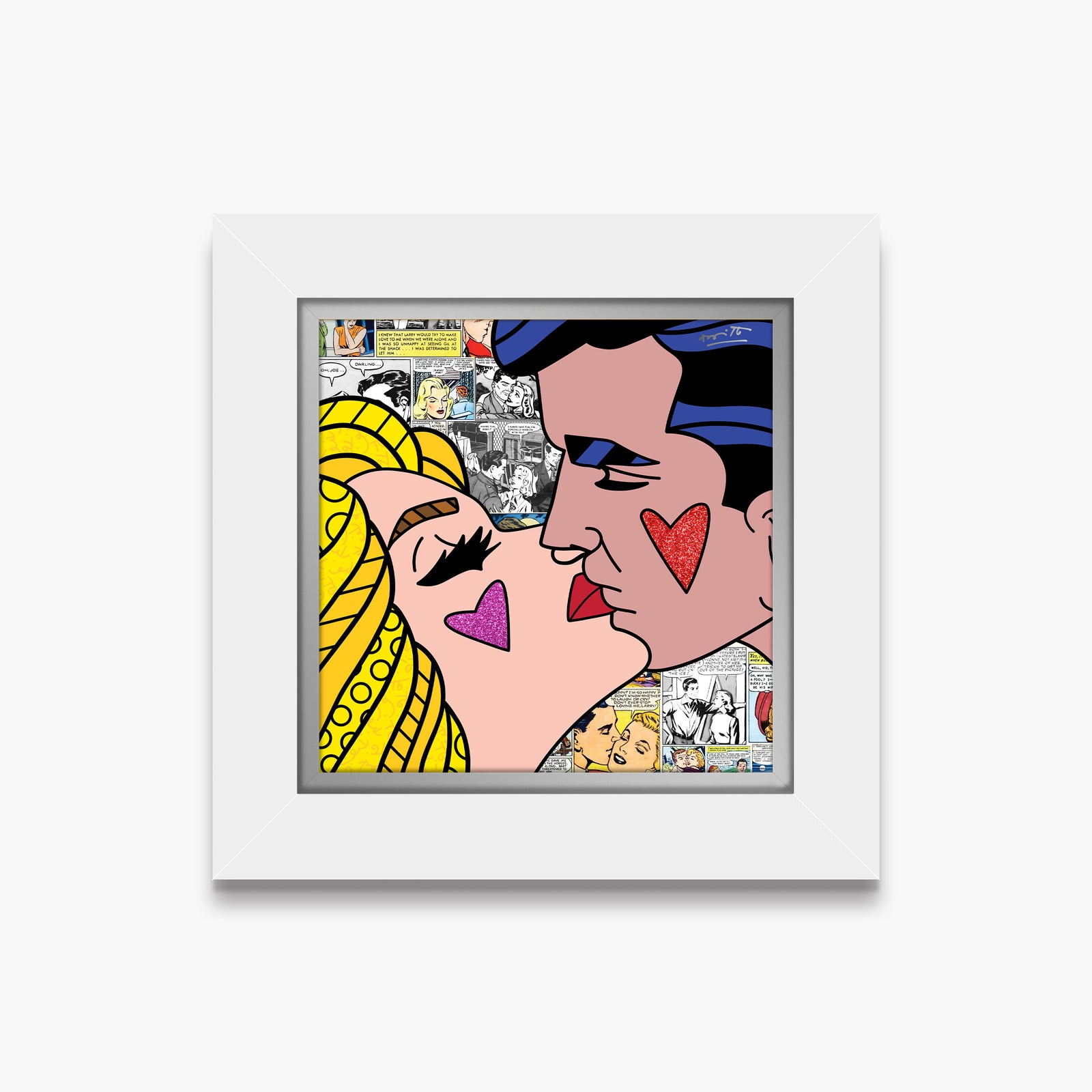 Romero Britto beijos limited edition print contemporary pop art piece