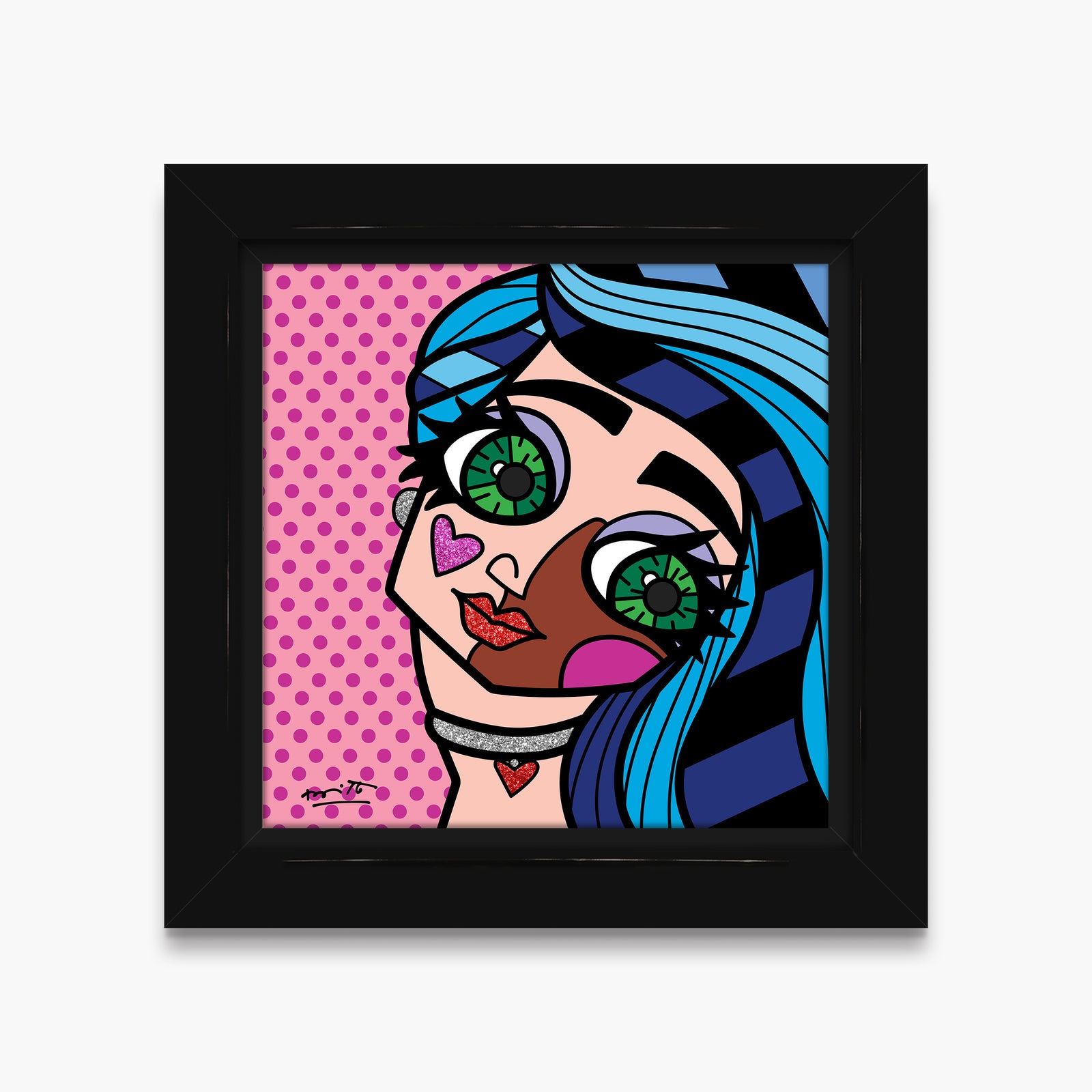 Romero Britto garota do rio limited edition colorful pop art design