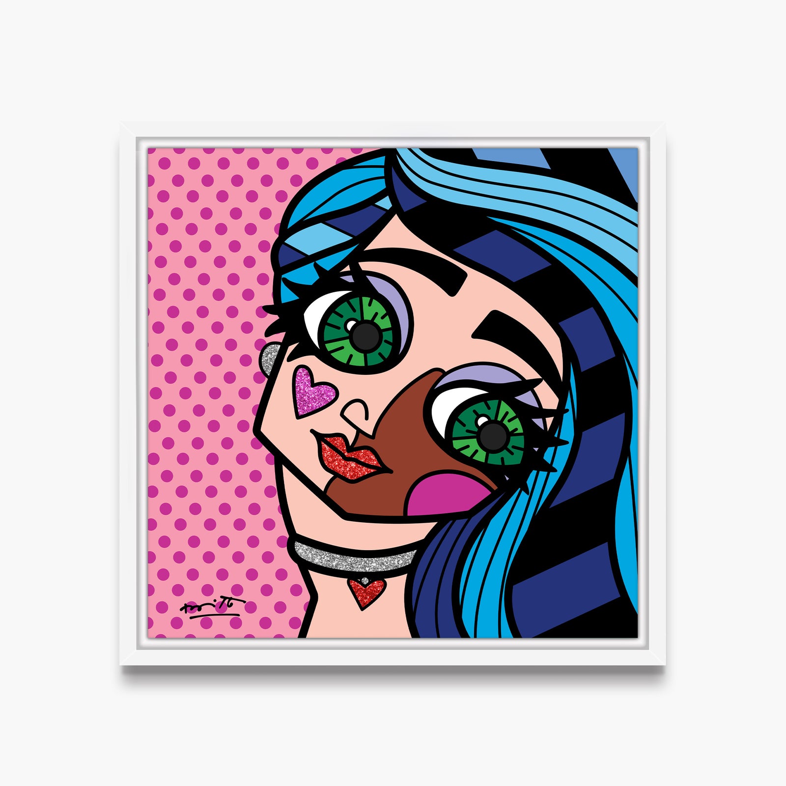 Romero Britto garota do rio limited edition colorful pop art design