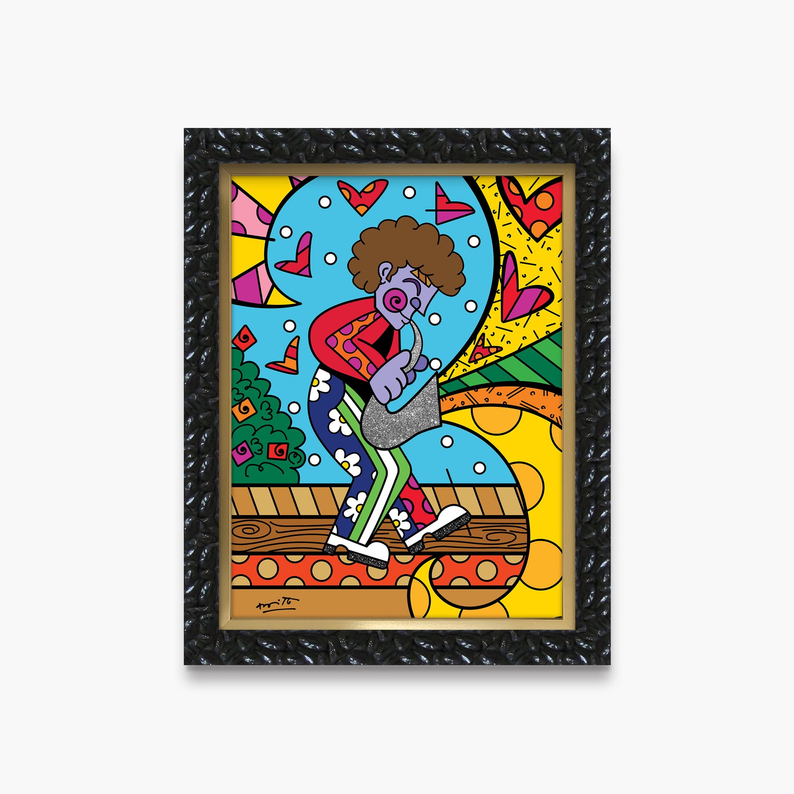 jazz man limited edition print artistic colorful design collectible