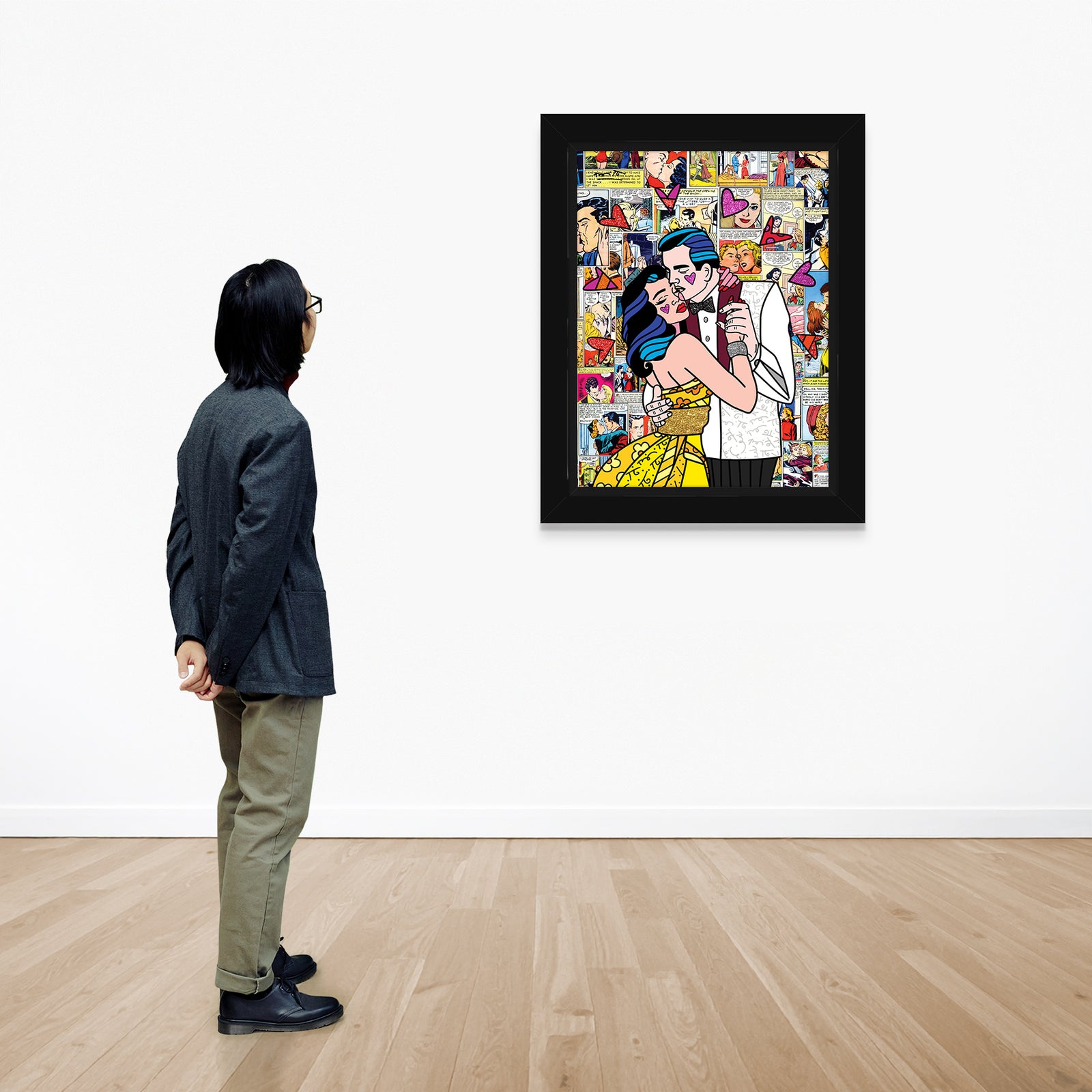 beautiful couple limited edition print colorful decorative collectible gift idea