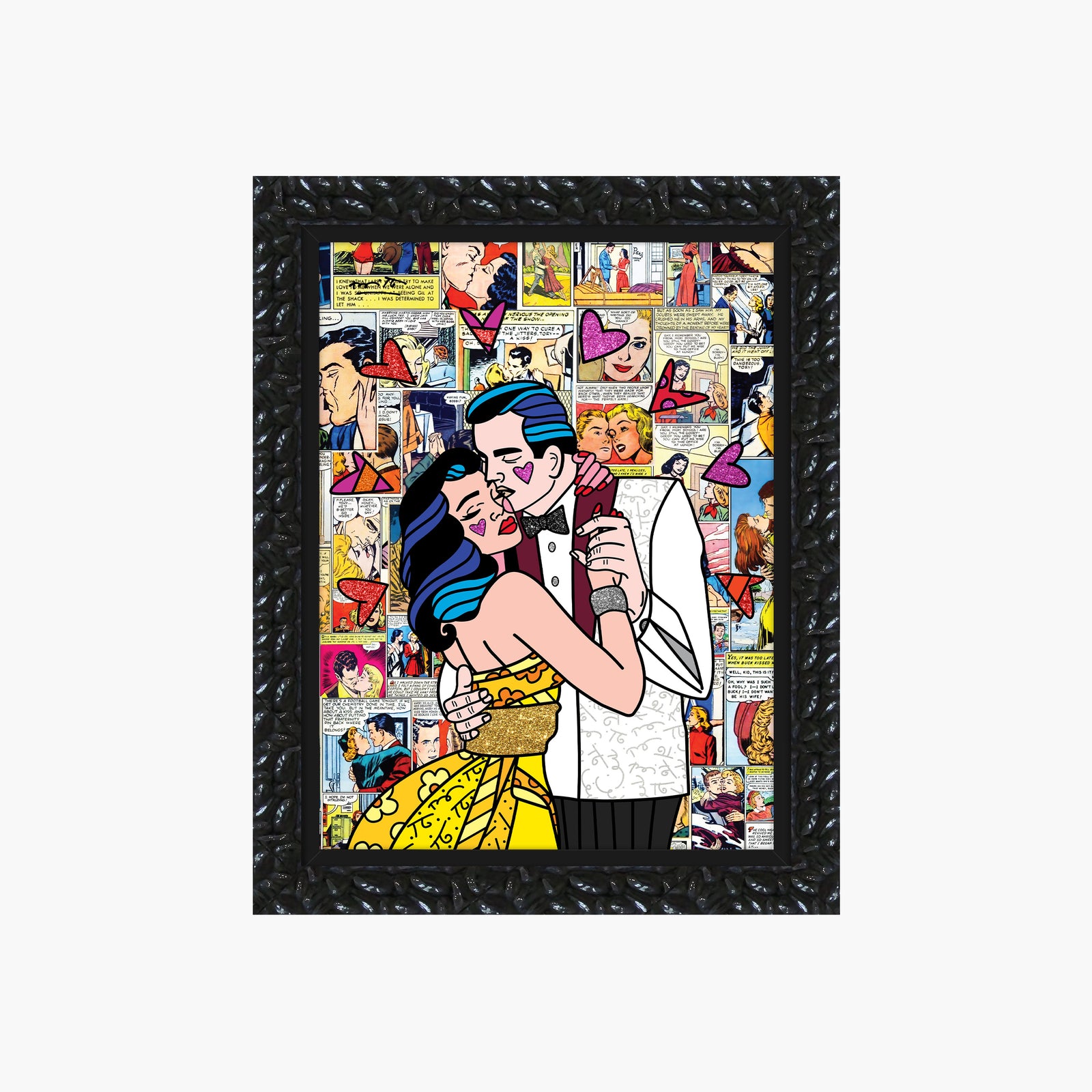 modern pop art beautiful couple limited edition print vibrant home decor