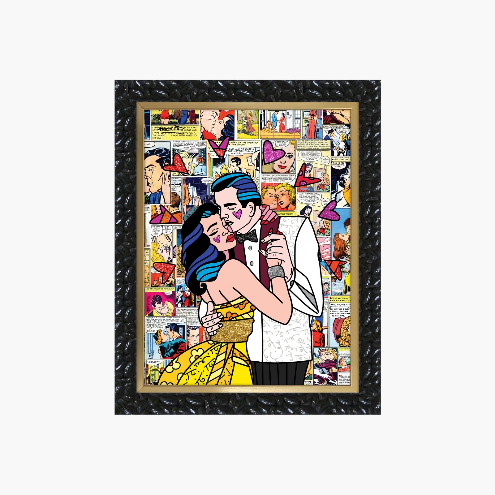Romero Britto beautiful couple limited edition print contemporary pop art piece
