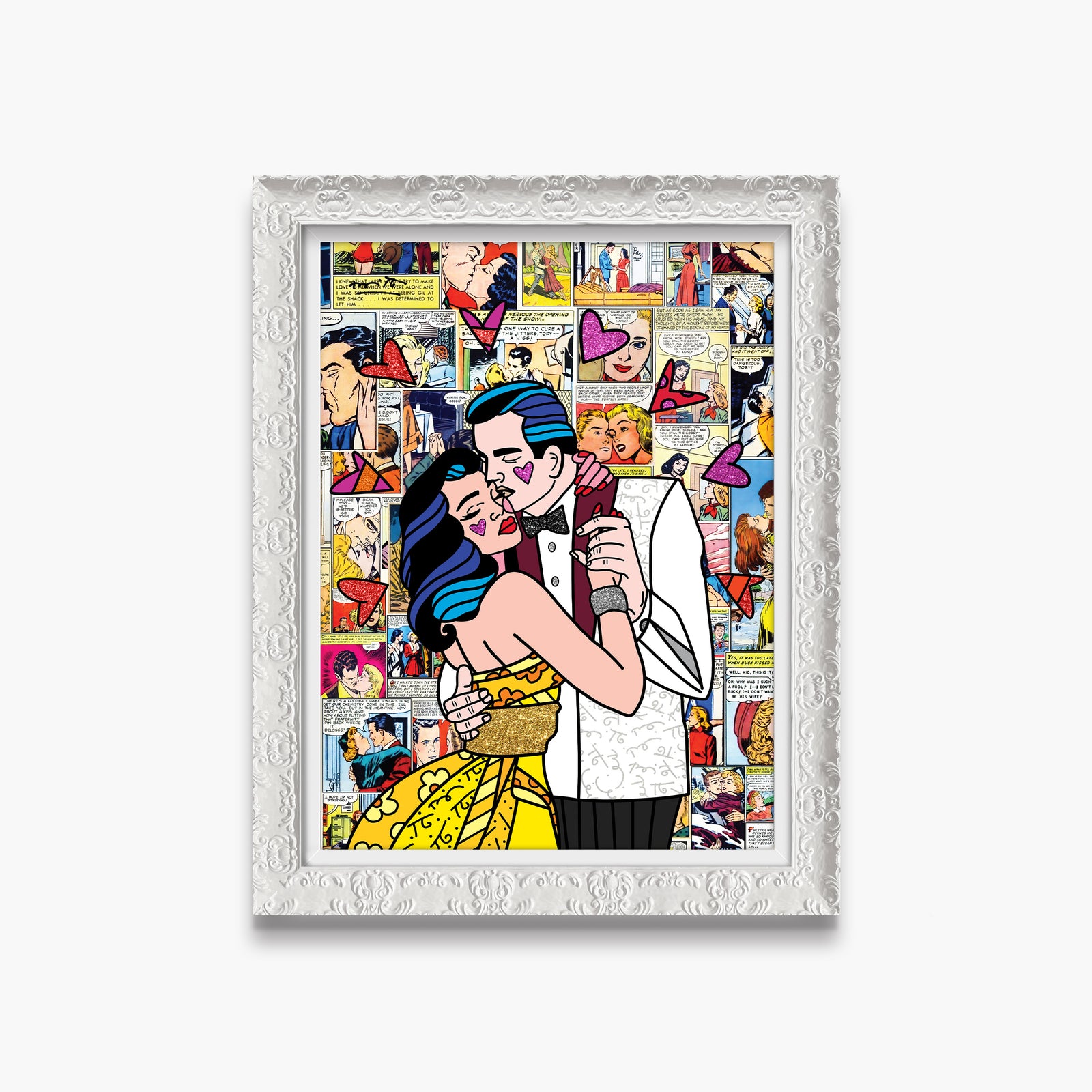 modern pop art beautiful couple limited edition print vibrant home decor