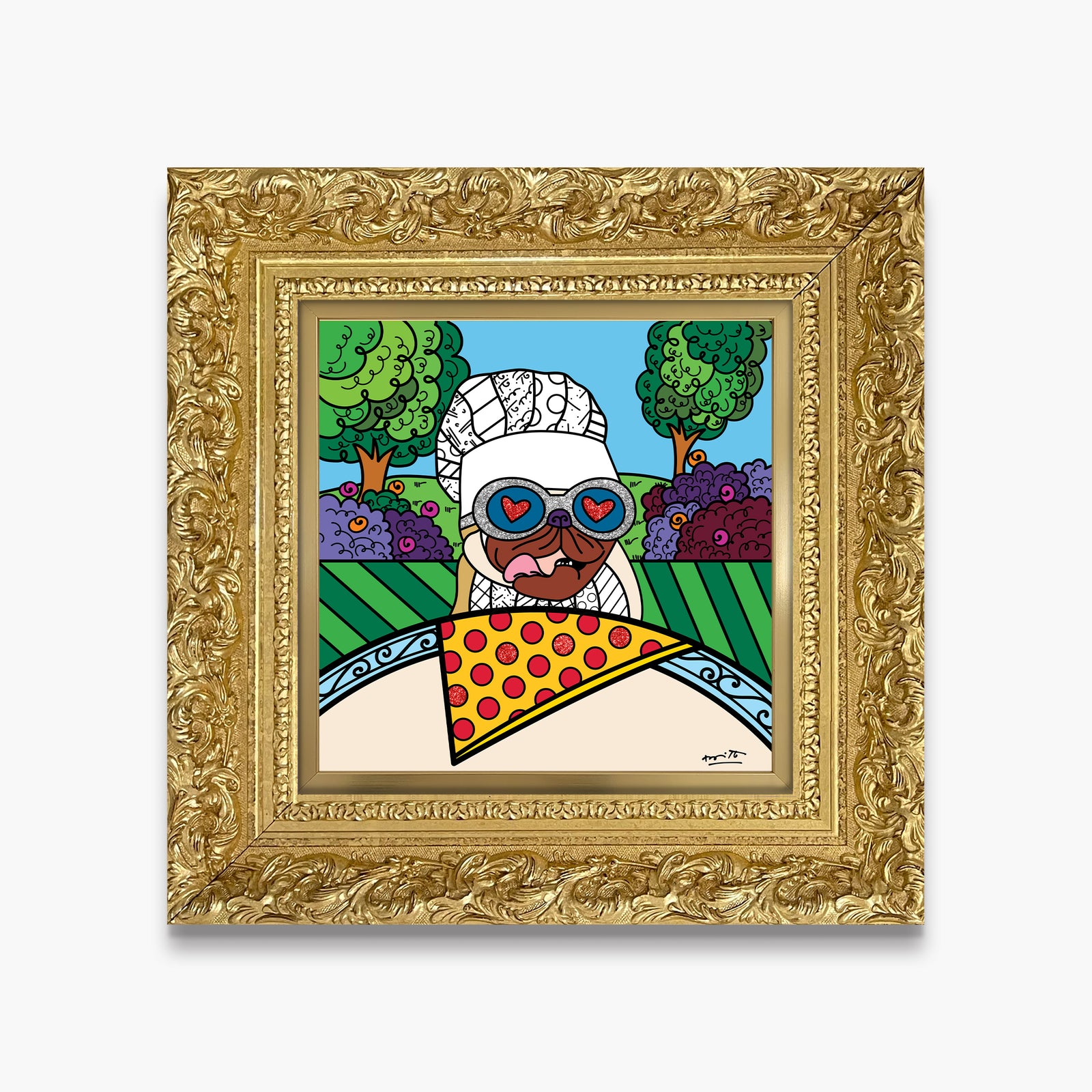 modern pop art pepperoni limited edition print vibrant home decor