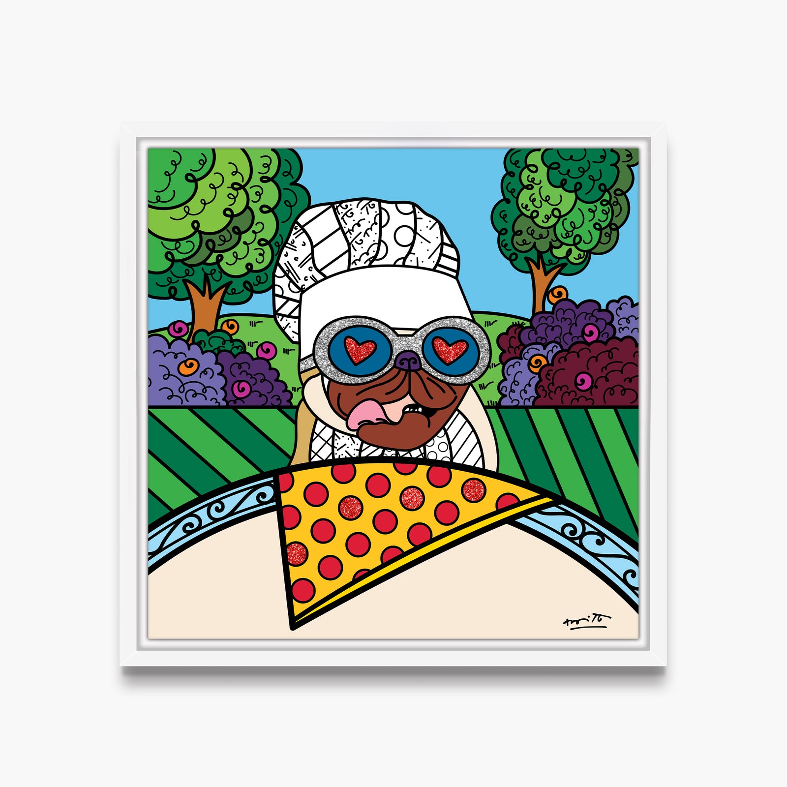 modern pop art pepperoni limited edition print vibrant home decor