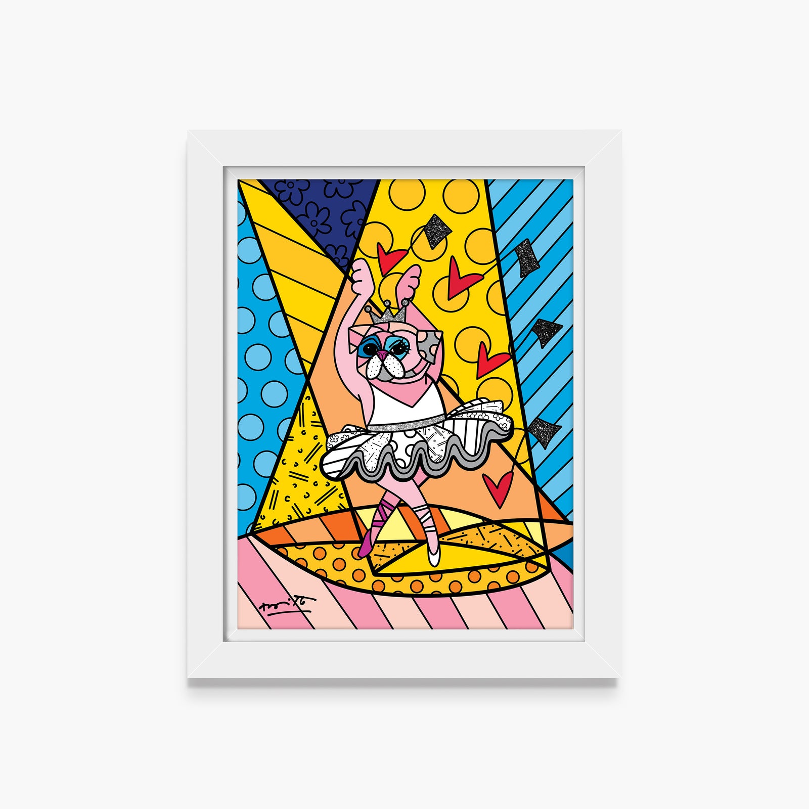 pug ballet limited edition print colorful decorative collectible gift idea