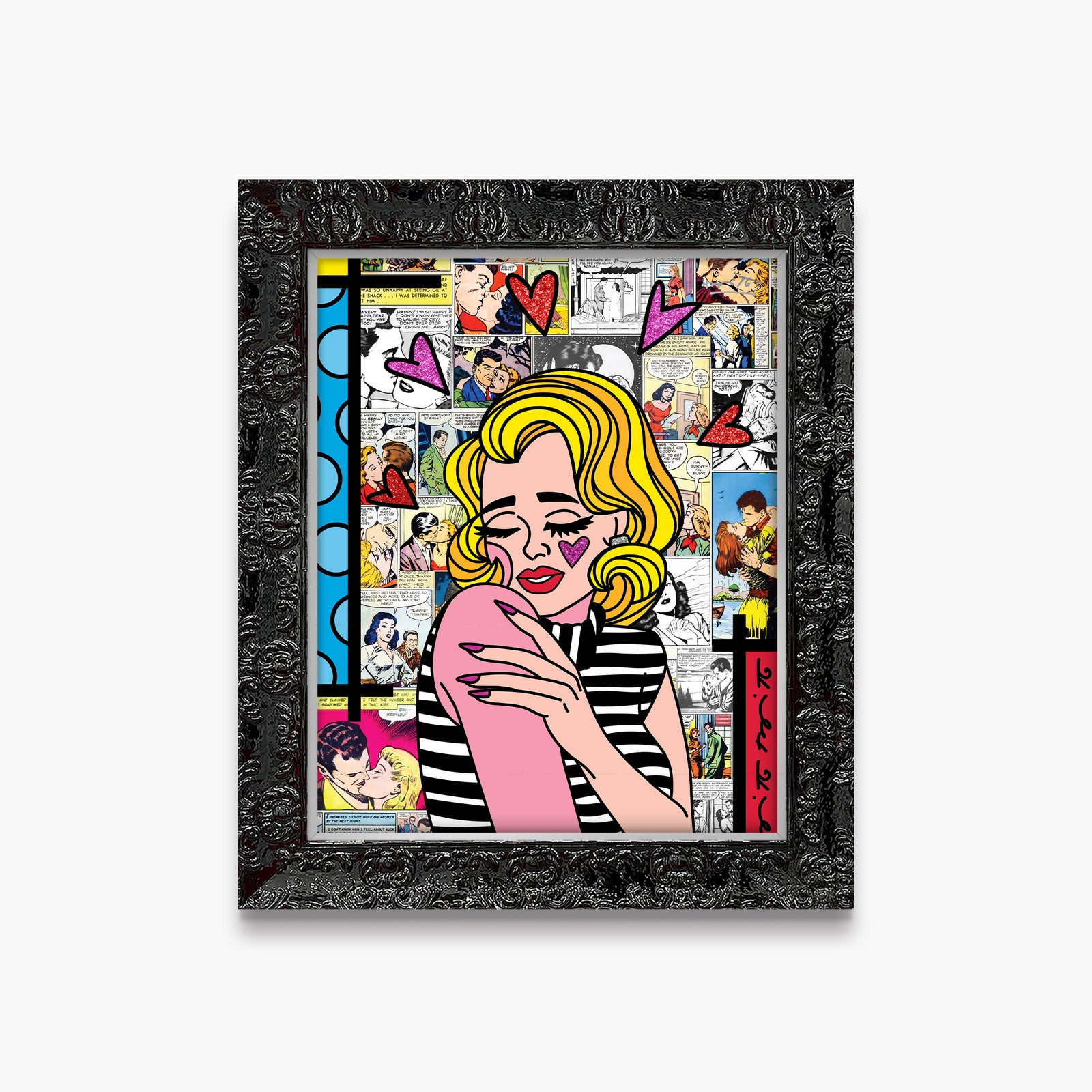 Romero Britto feelings limited edition print colorful pop art design