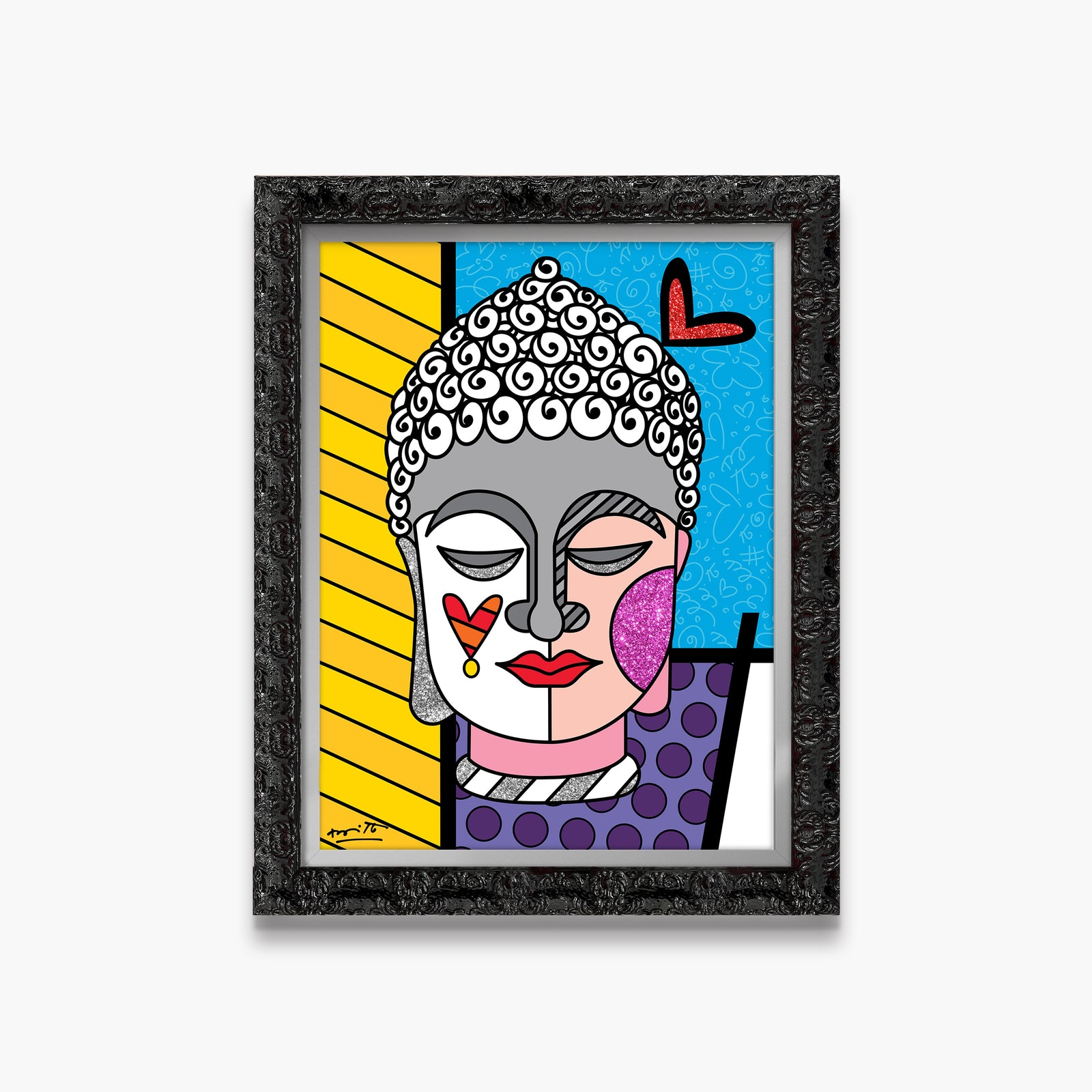 Romero Britto serenity limited edition print colorful pop art design