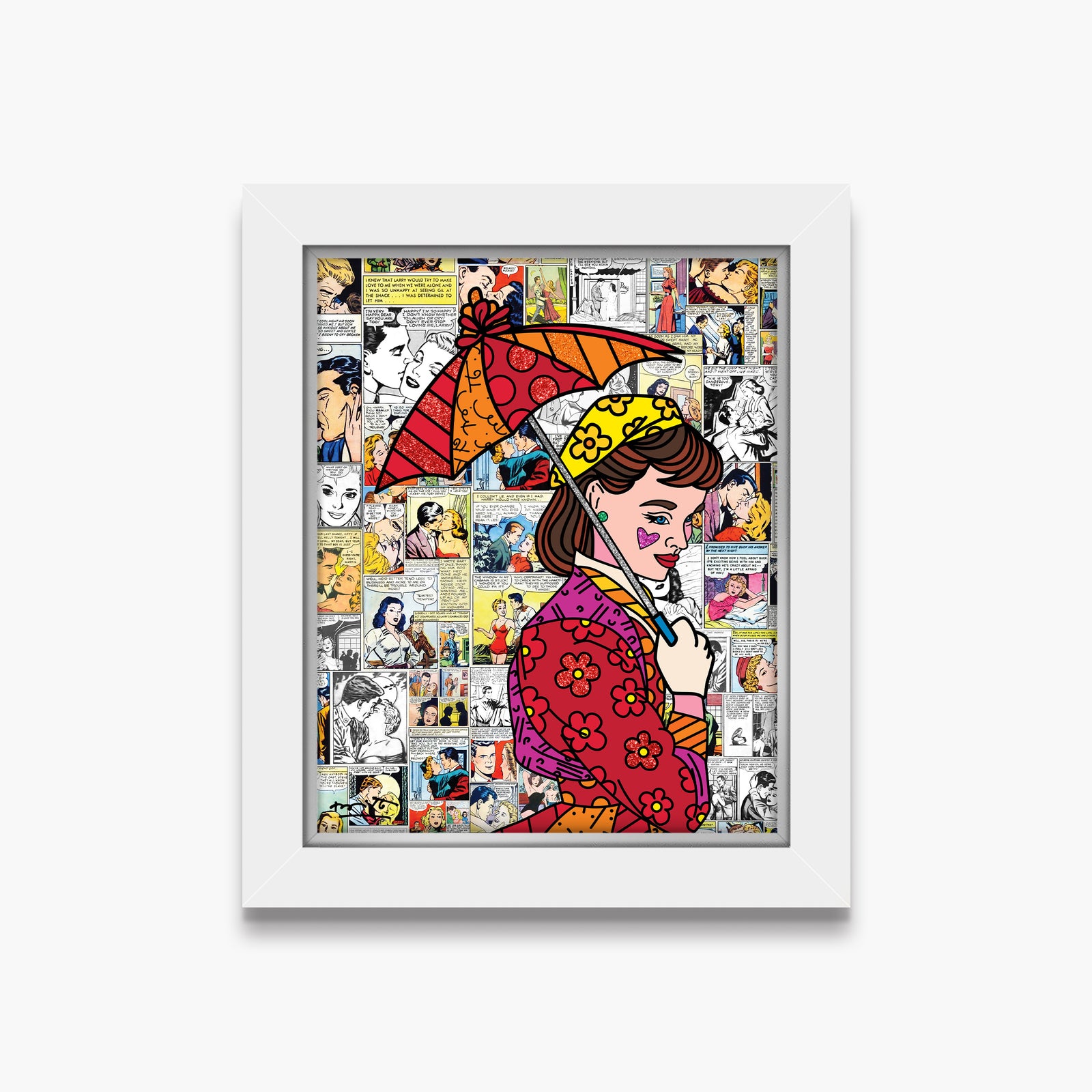 Romero Britto north beach limited edition print contemporary pop art piece