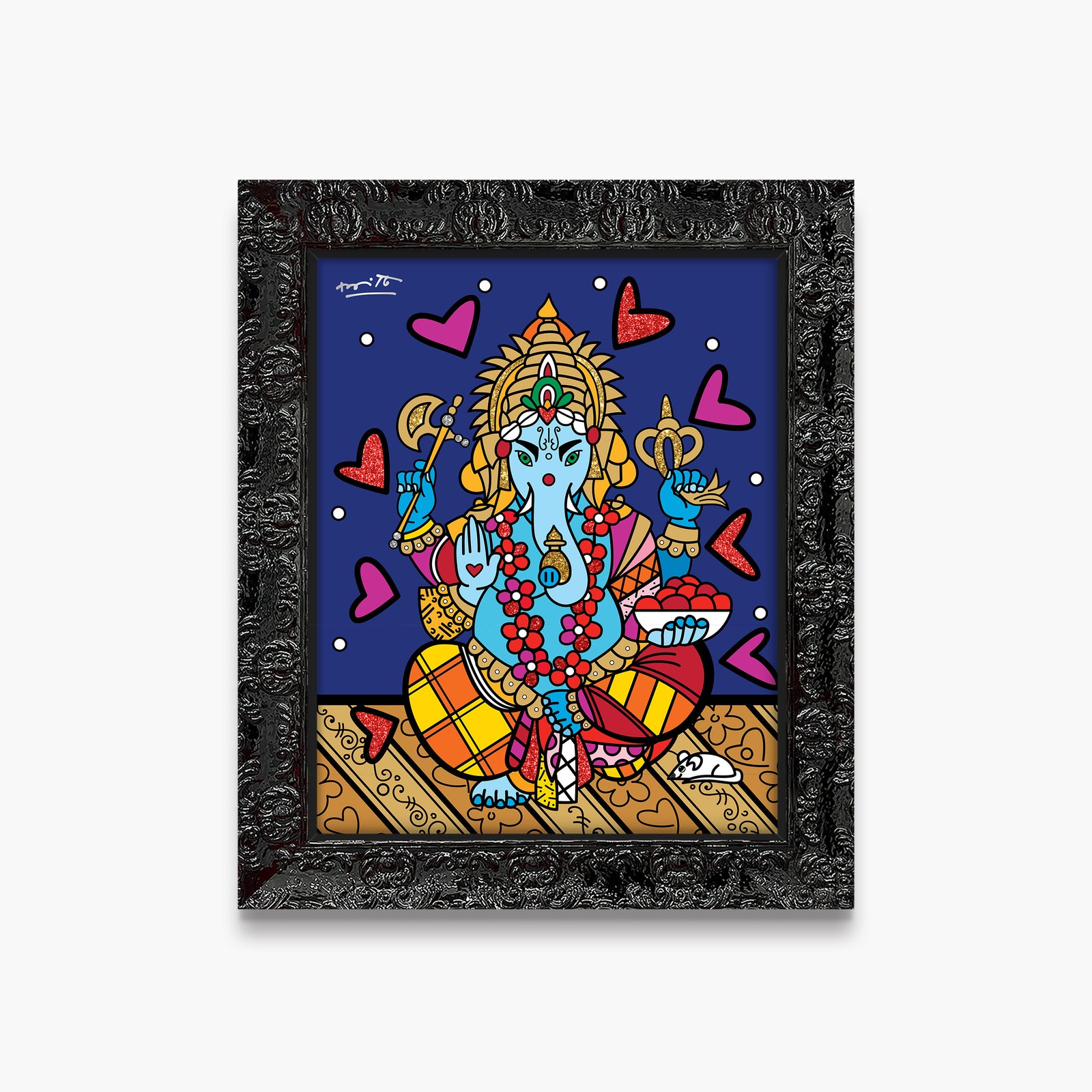 Romero Britto ganesh limited edition print contemporary pop art piece