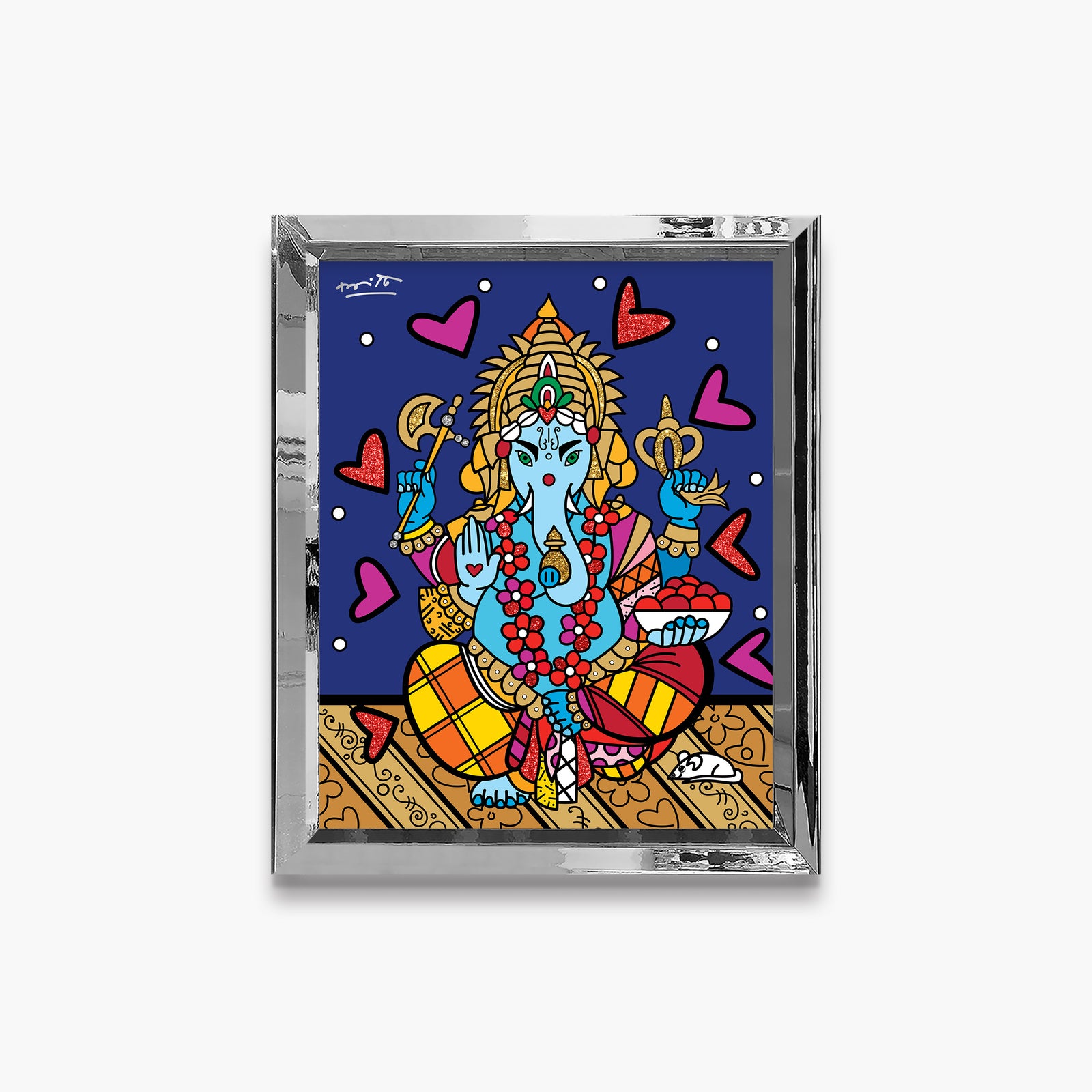ganesh limited edition print artistic colorful design collectible