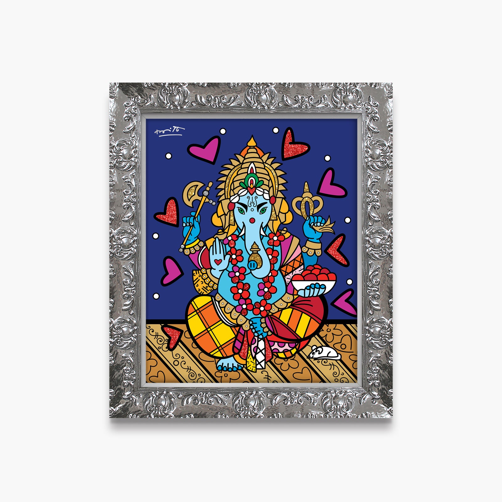 Romero Britto ganesh limited edition print contemporary pop art piece