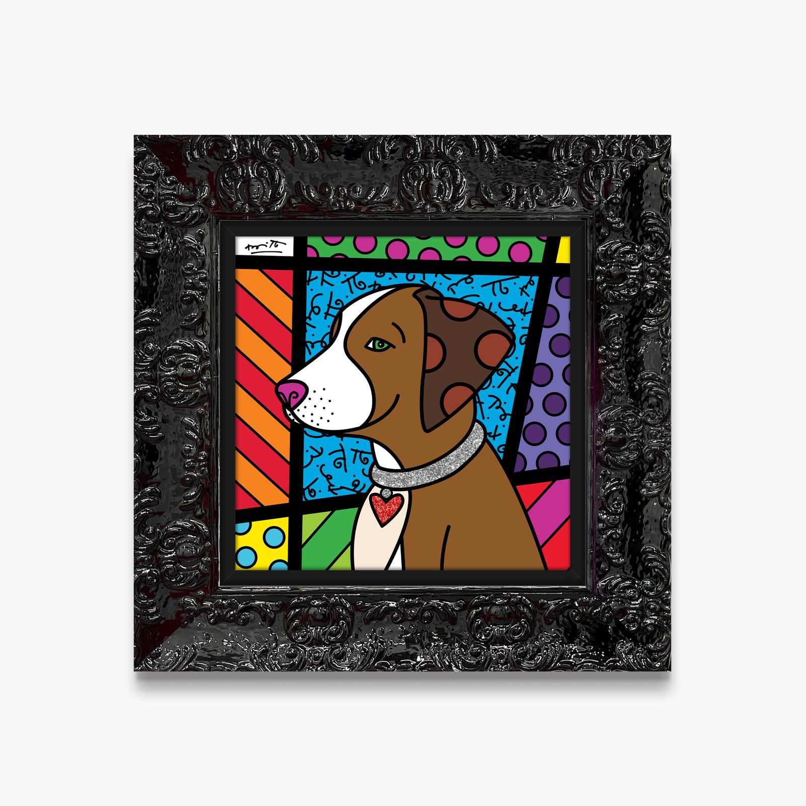 heart puppy limited edition print colorful decorative collectible gift idea