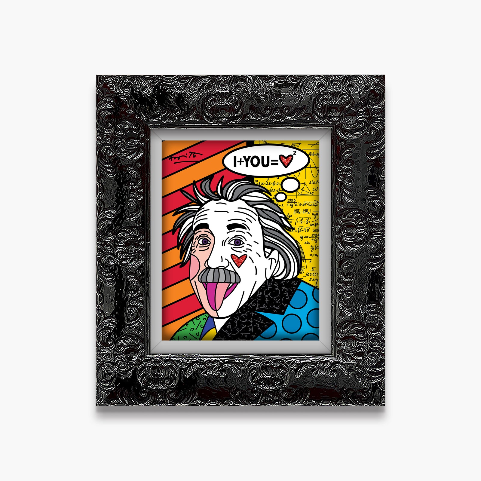 Romero Britto formula of love limited edition contemporary pop art piece