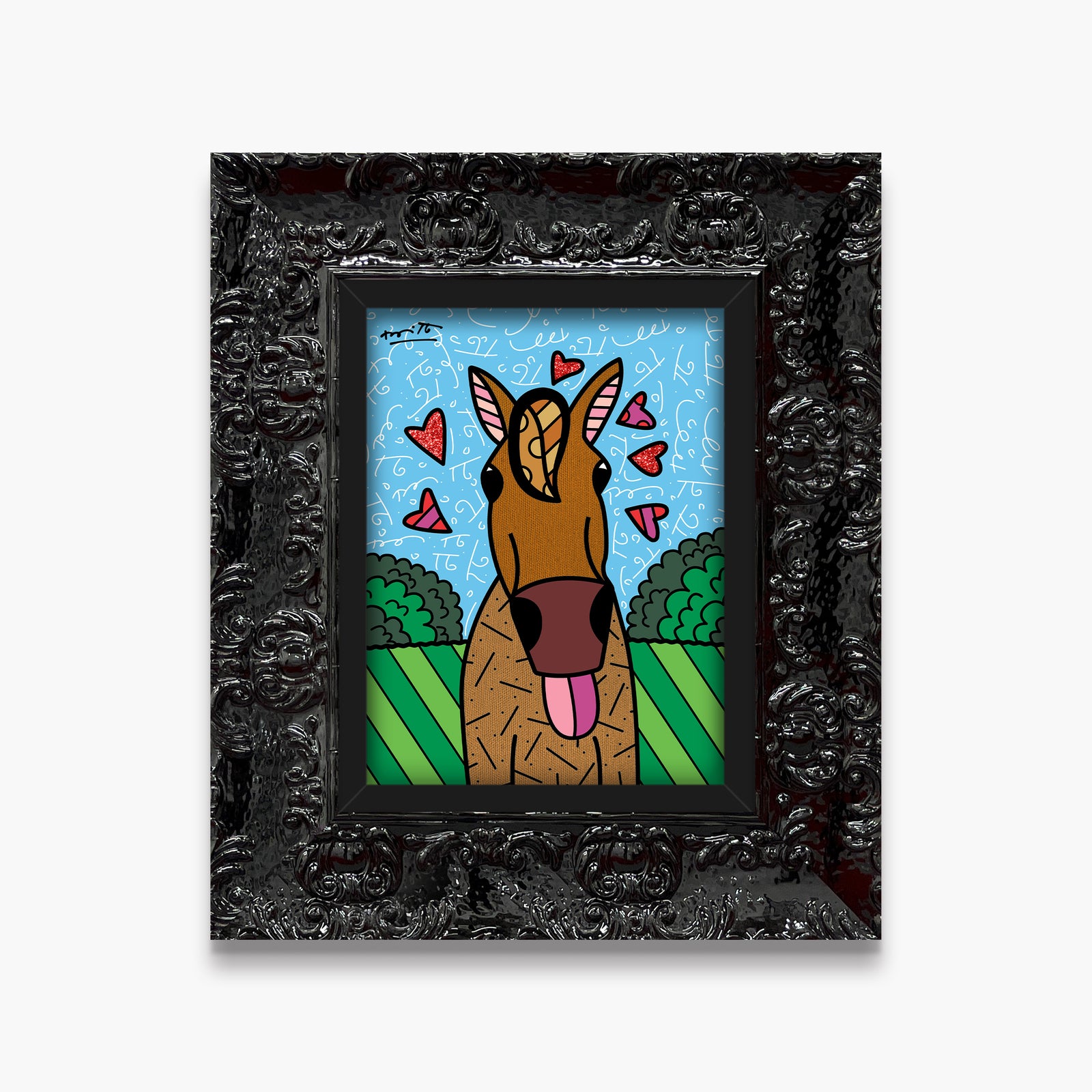 Romero Britto horse country limited edition print contemporary pop art piece