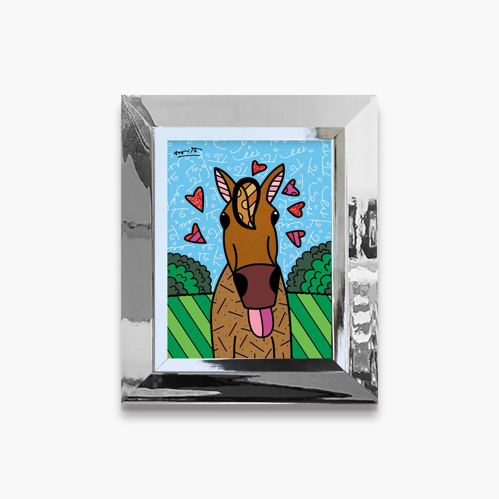 Romero Britto horse country limited edition print colorful pop art design