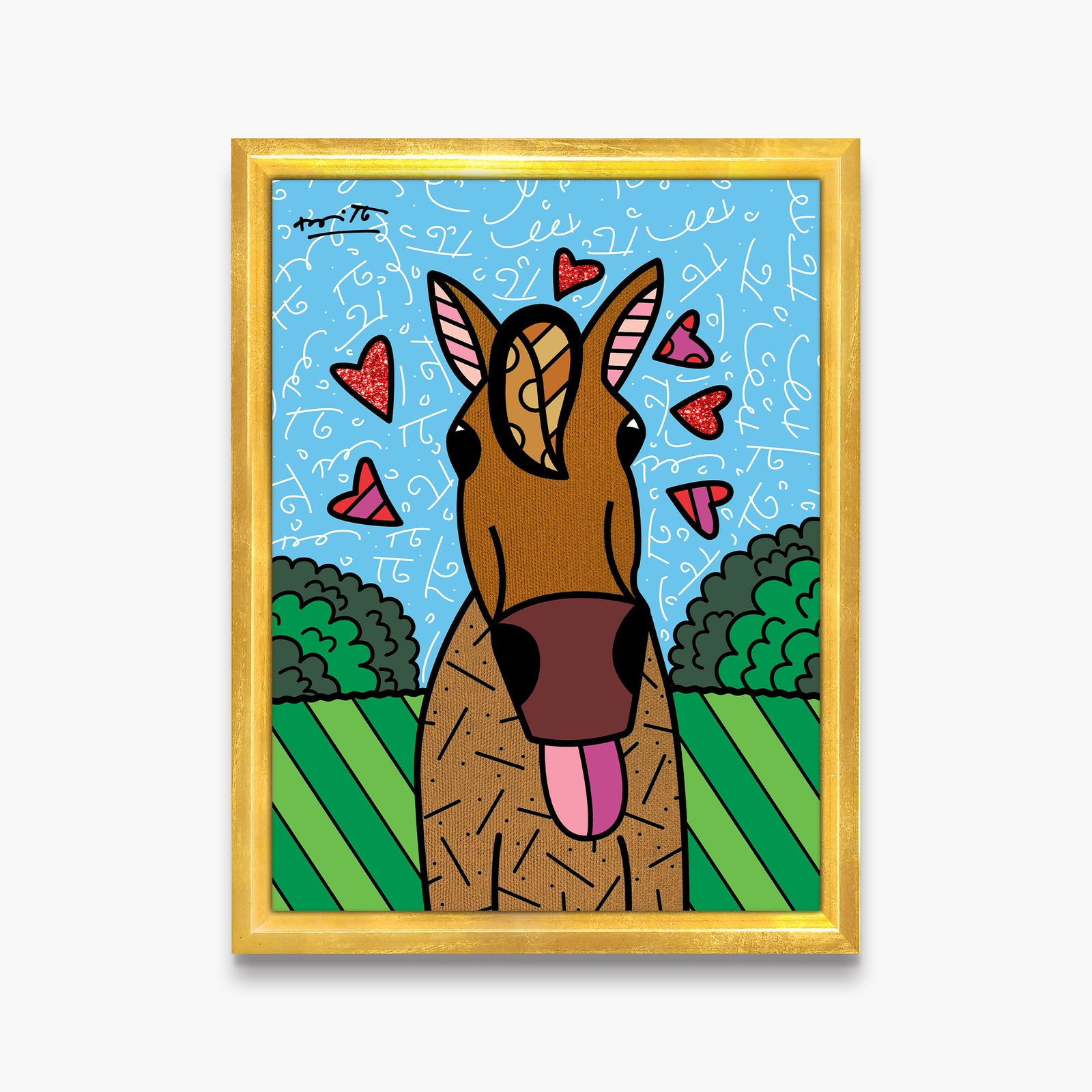 horse country limited edition print artistic colorful design collectible
