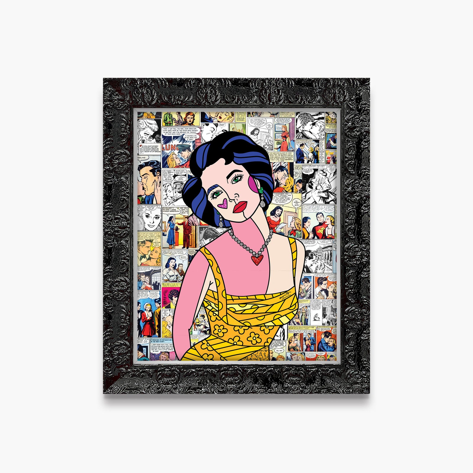 Romero Britto liz taylor limited edition print contemporary pop art piece