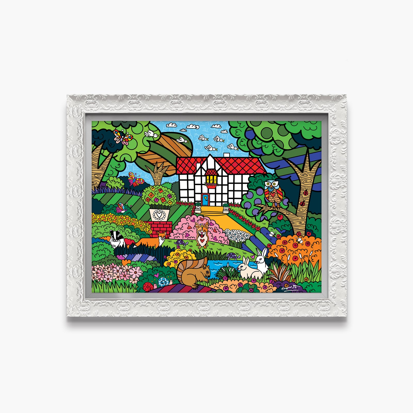shakespeares garden limited edition print artistic colorful design collectible
