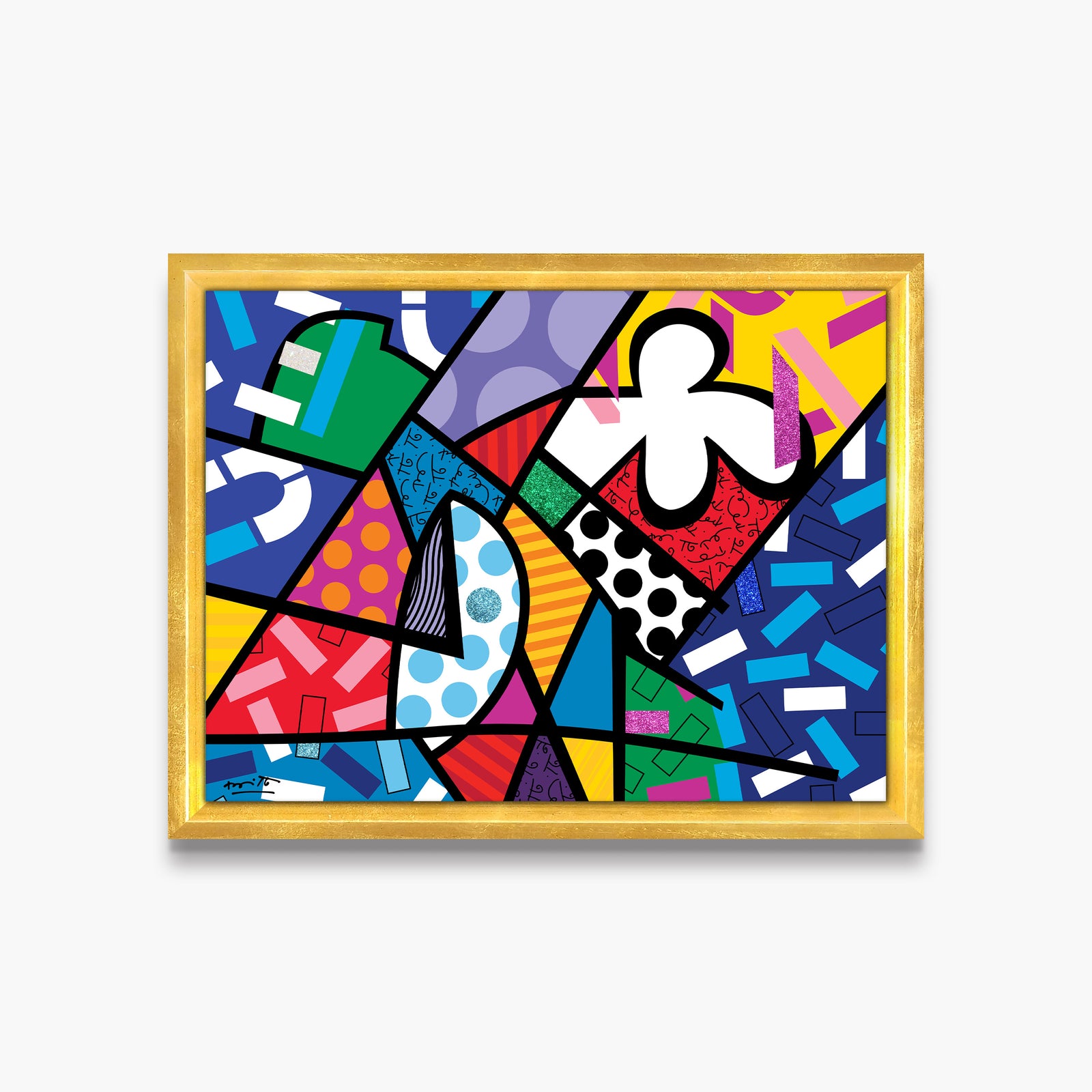 Romero Britto chaos limited edition print colorful pop art design