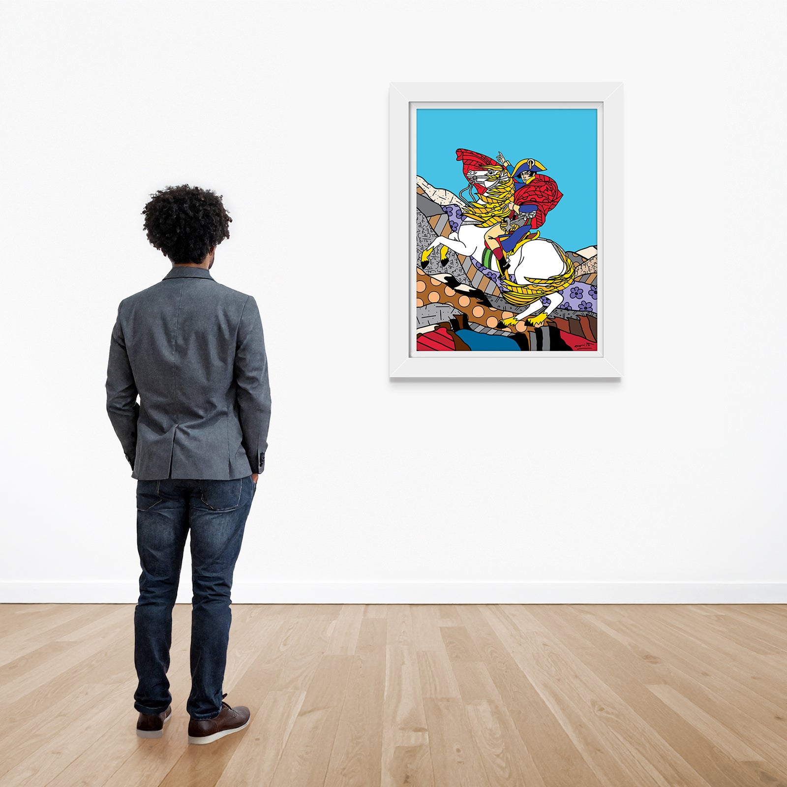 modern pop art napolean bonaparte limited edition print vibrant home decor