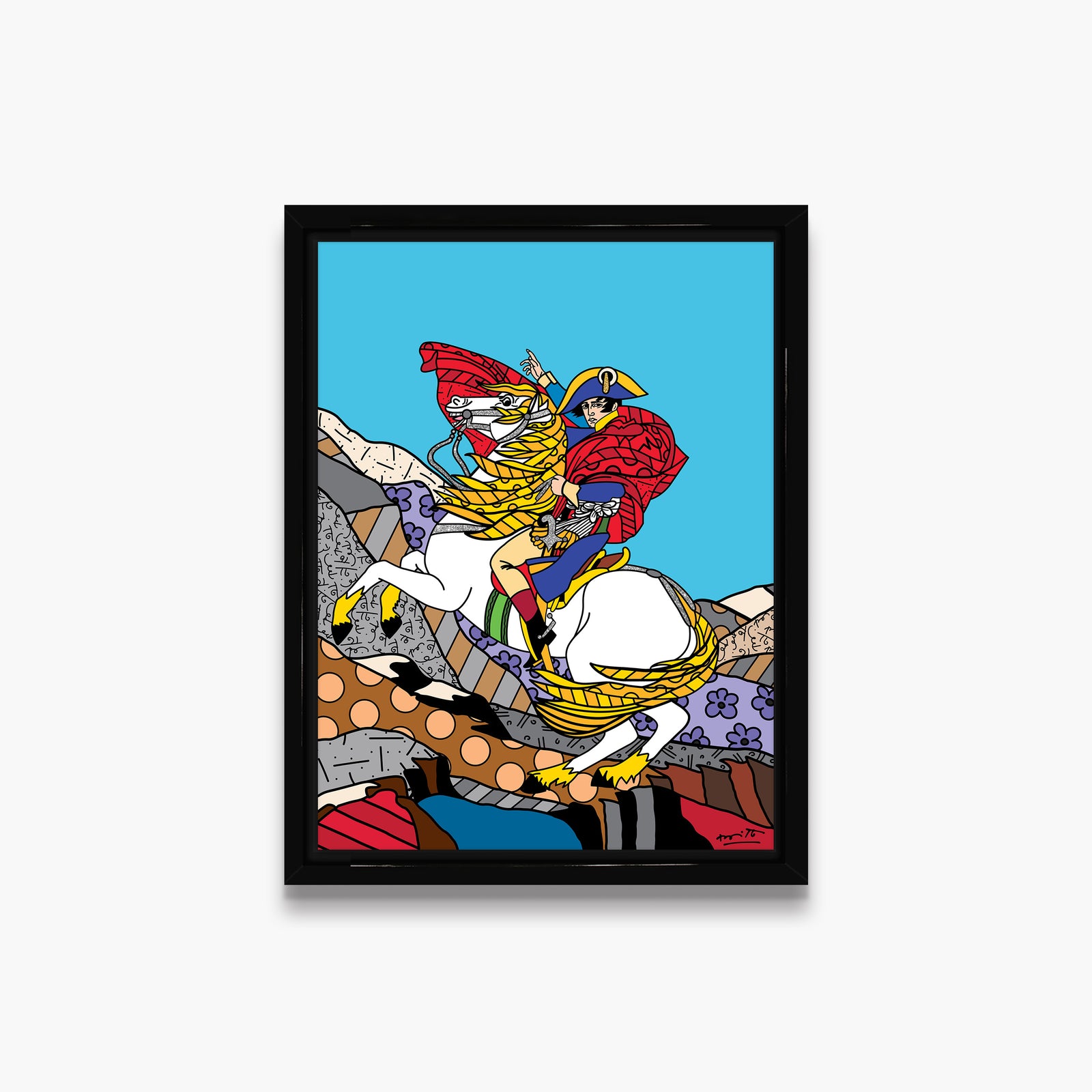 napolean bonaparte limited edition print artistic colorful design collectible
