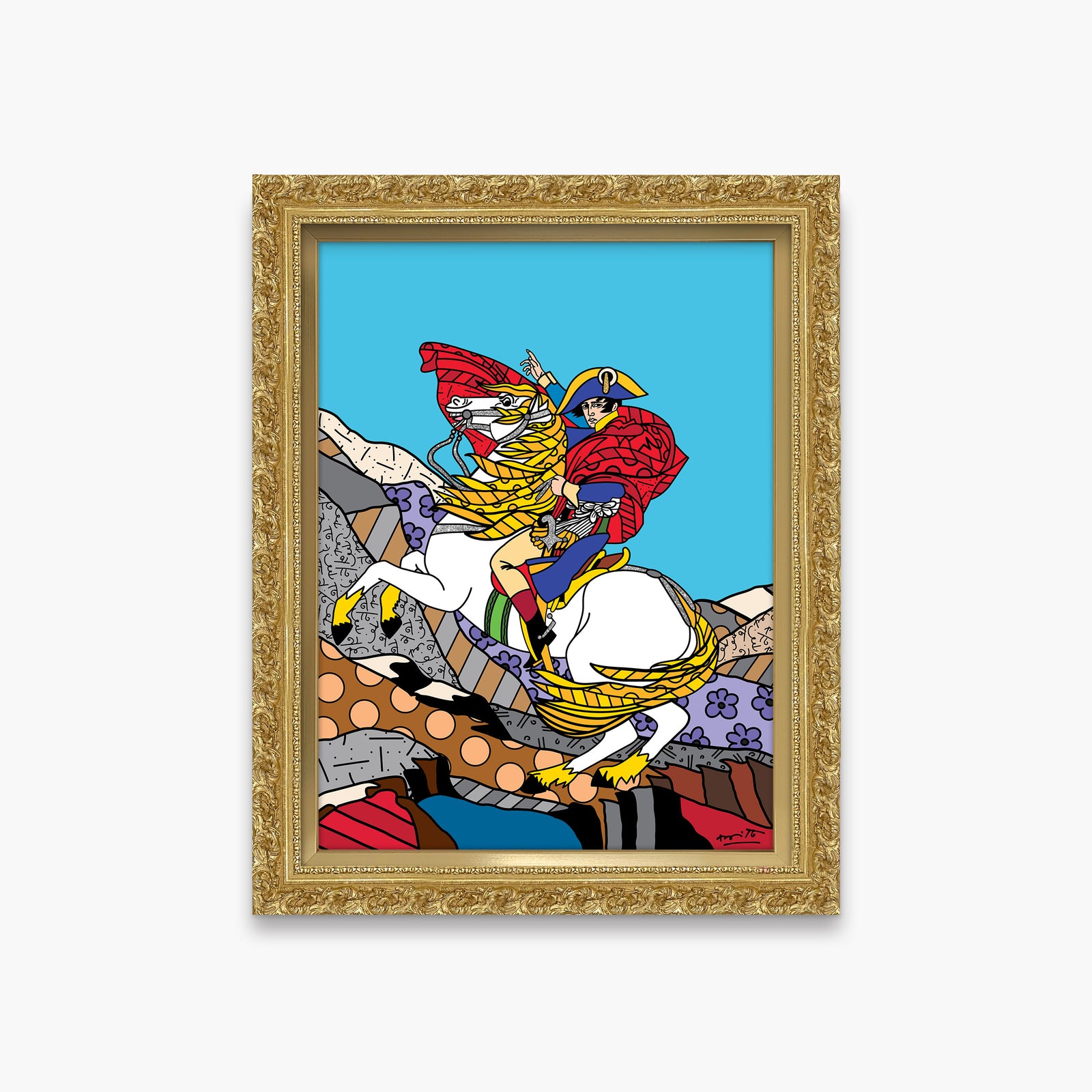 modern pop art napolean bonaparte limited edition print vibrant home decor