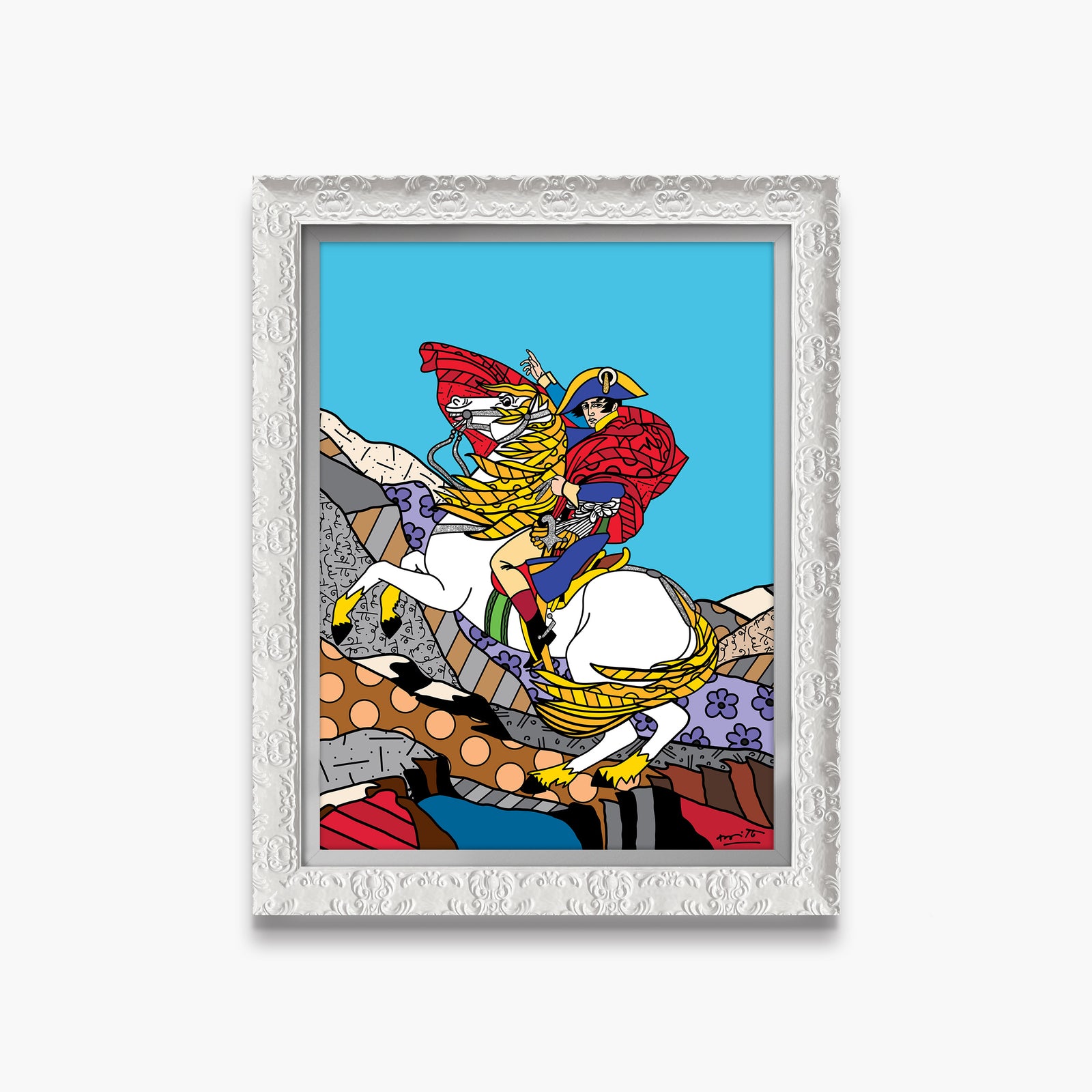 napolean bonaparte limited edition print artistic colorful design collectible
