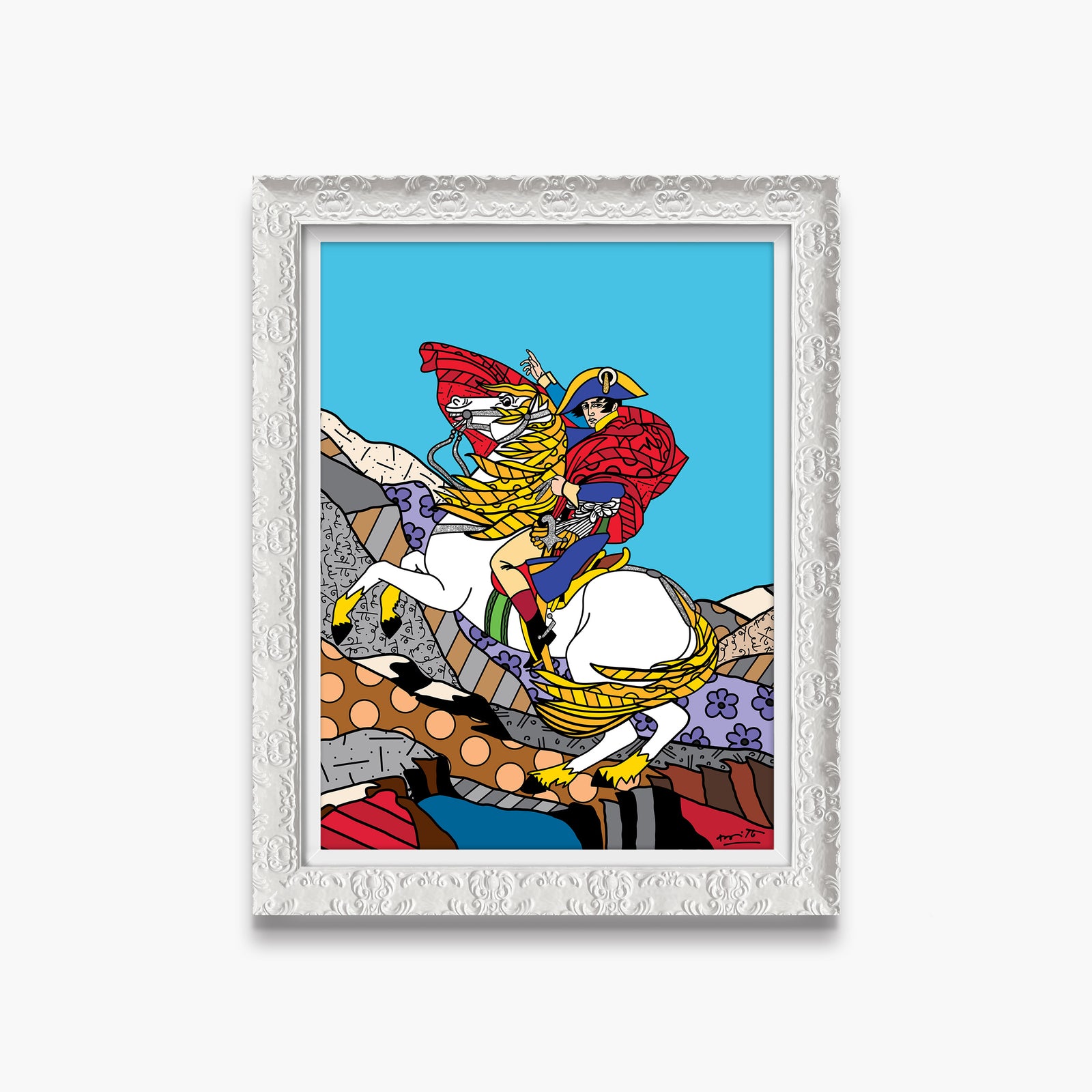 modern pop art napolean bonaparte limited edition print vibrant home decor