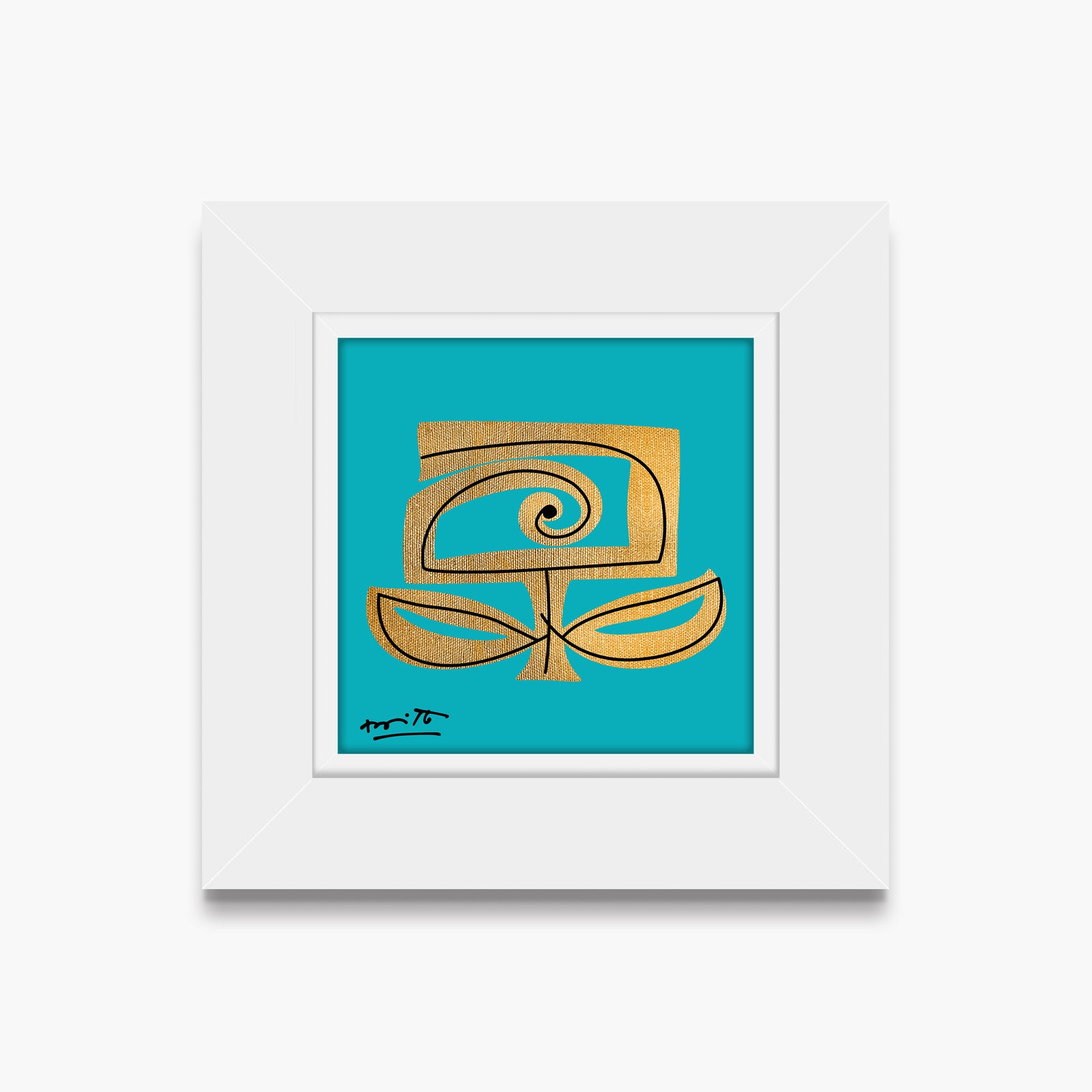 teal and gold limited edition colorful decorative collectible gift idea
