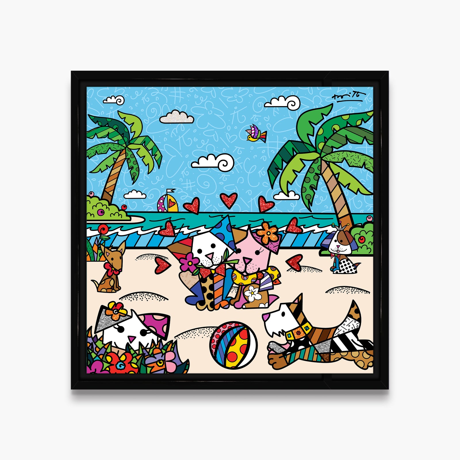 palm beach dogs limited edition artistic colorful design collectible