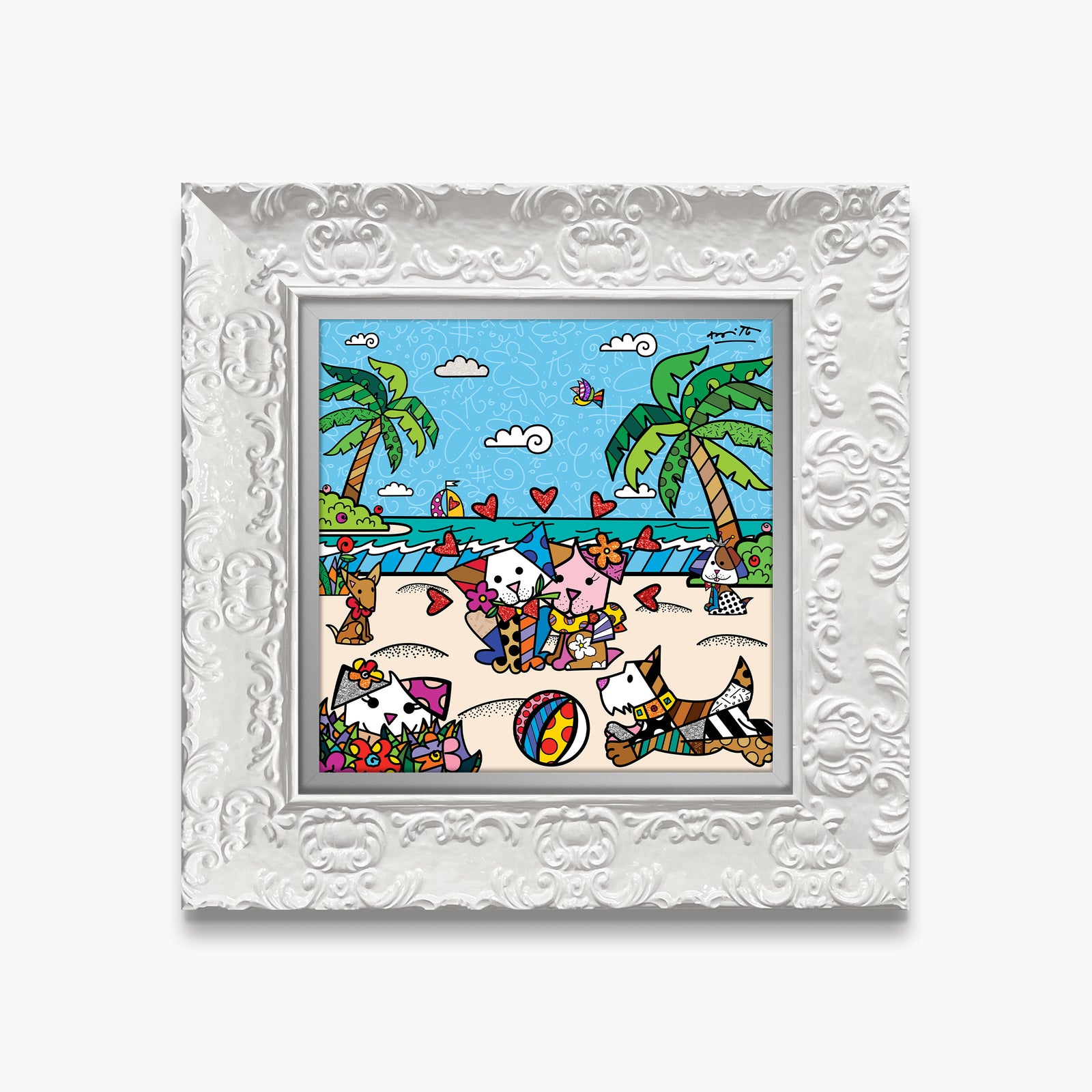 palm beach dogs limited edition artistic colorful design collectible