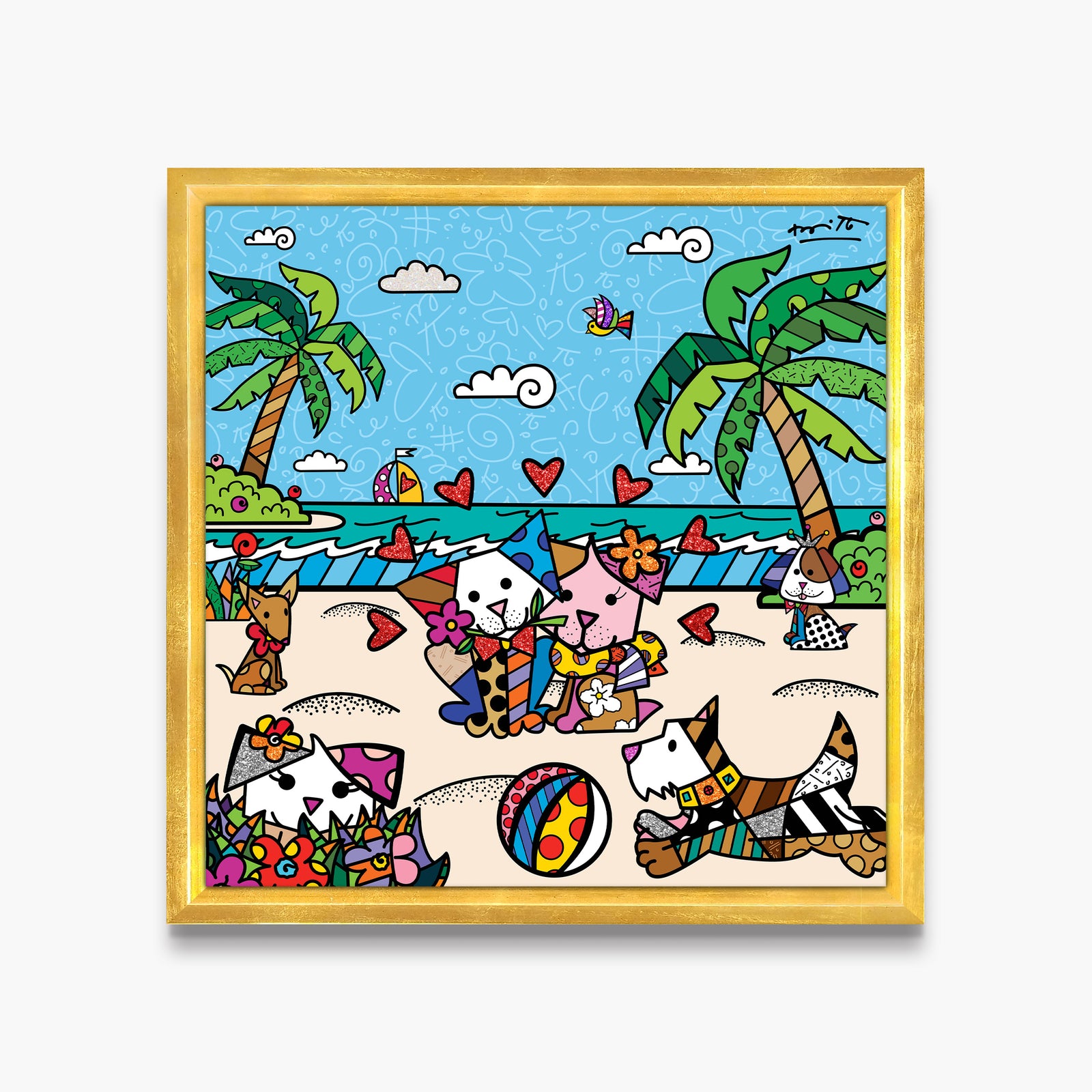 palm beach dogs limited edition colorful decorative collectible gift idea