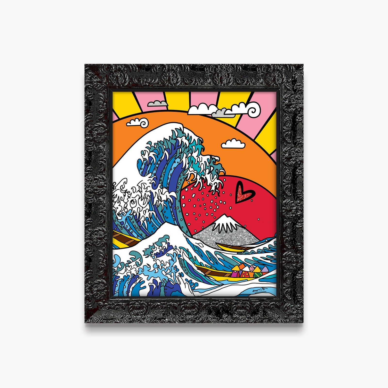 Romero Britto the greatest wave limited edition contemporary pop art piece