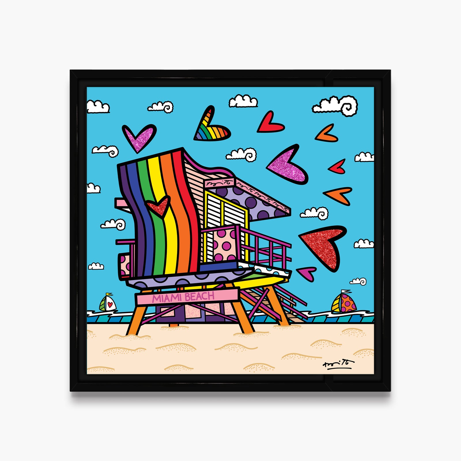 modern pop art miami beach pride limited edition vibrant home decor