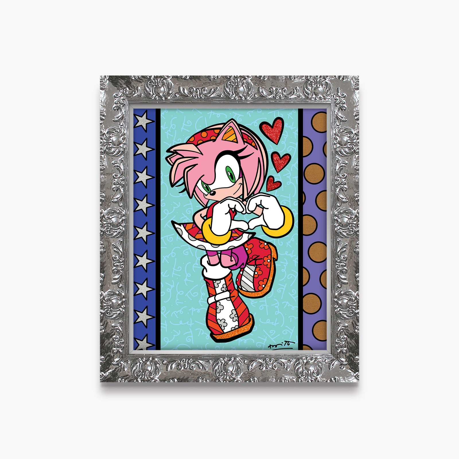amy rose love sega by colorful decorative collectible gift idea