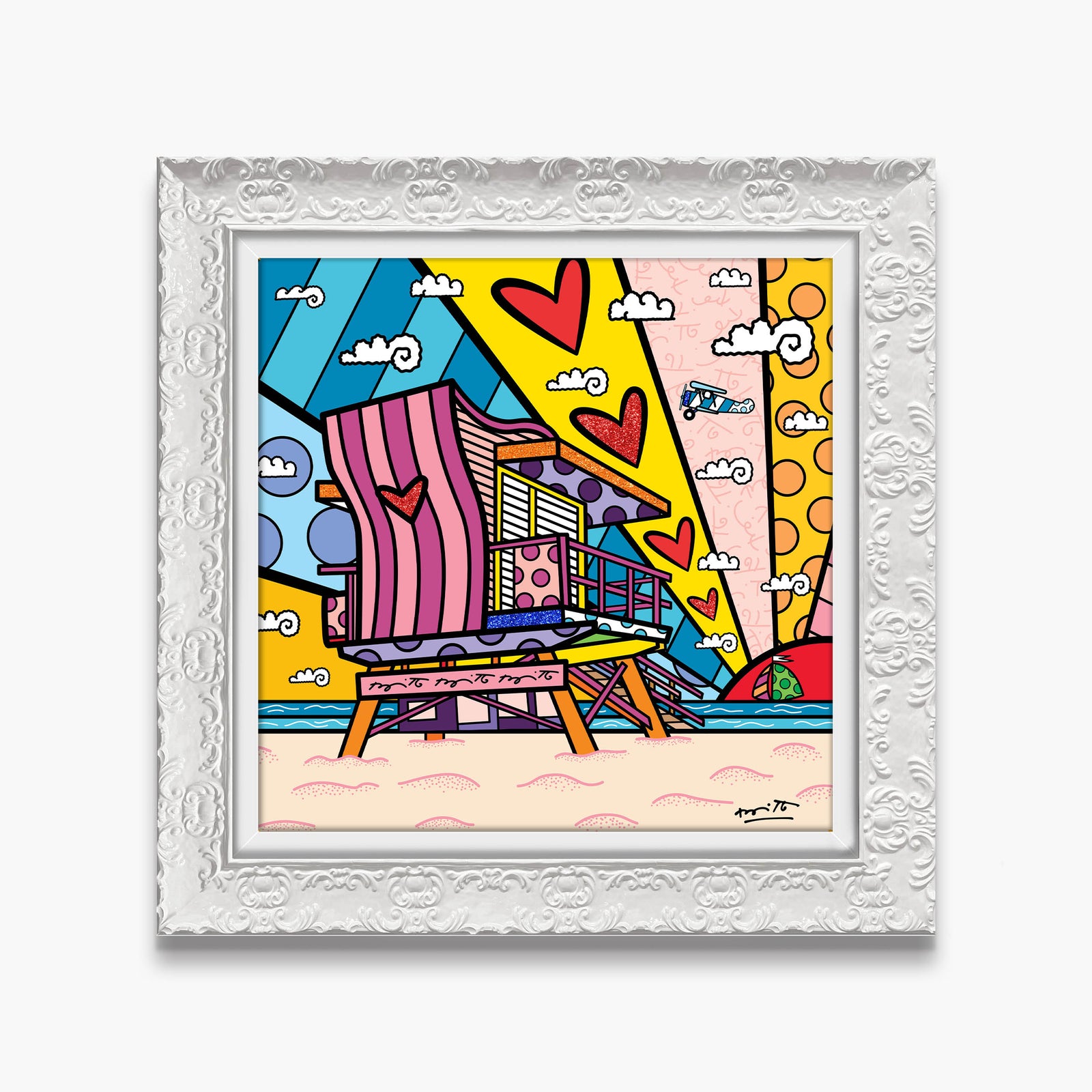modern pop art lifeguard beach love limited edition vibrant home decor