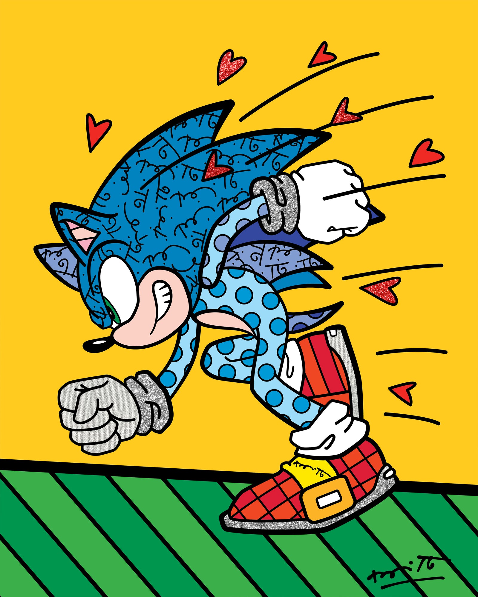 Sonic Spin Dash - Sega By Britto - Limited Edition Print