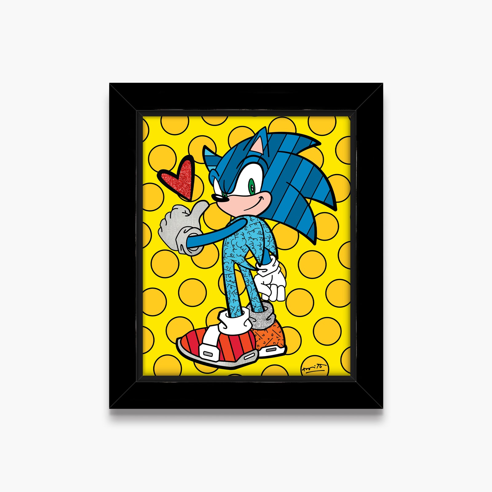 Romero Britto game on sonic sega by colorful pop art design
